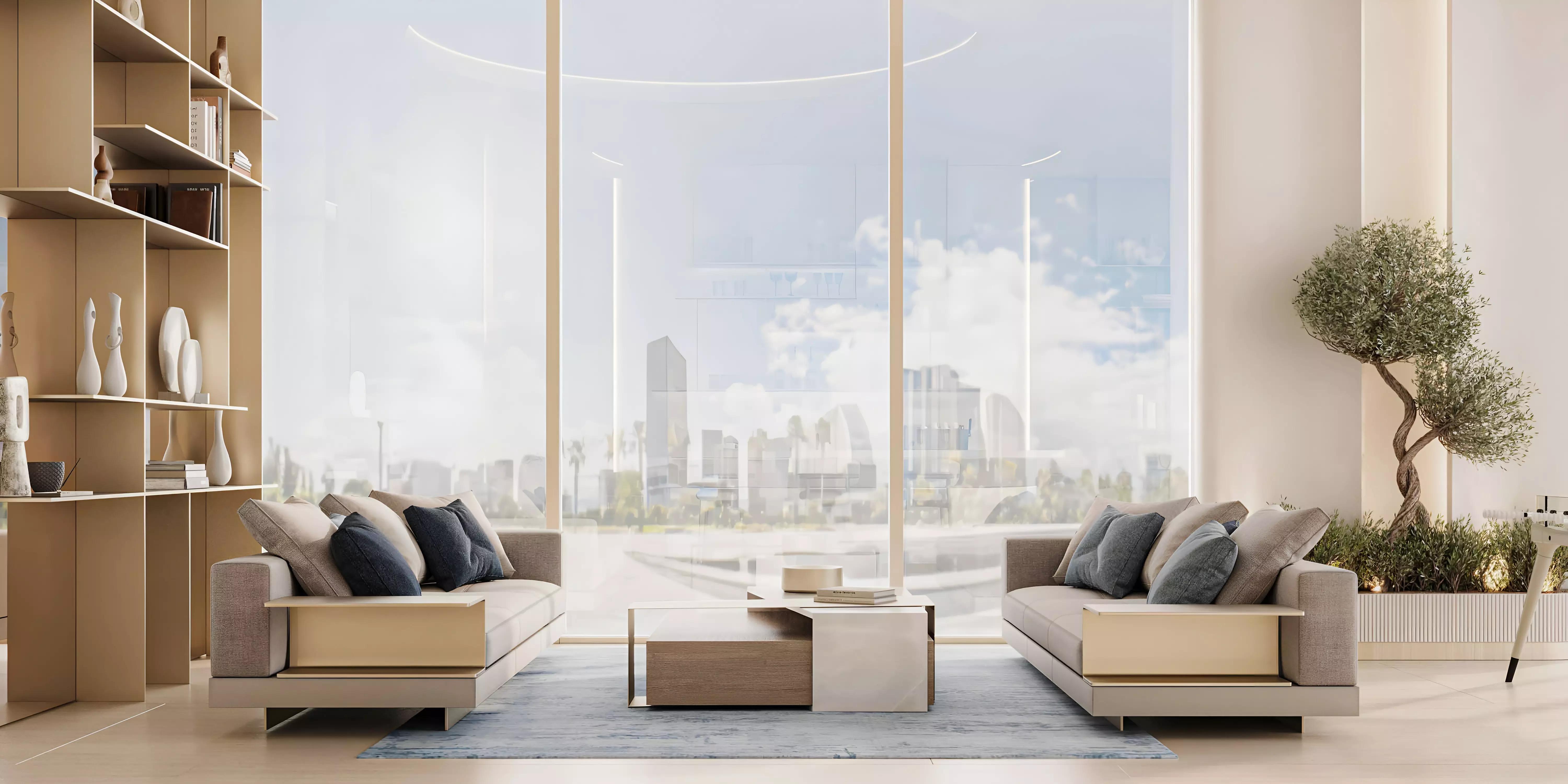 Building elevation view of Cove Edition 2 apartment tower, Dubai Land