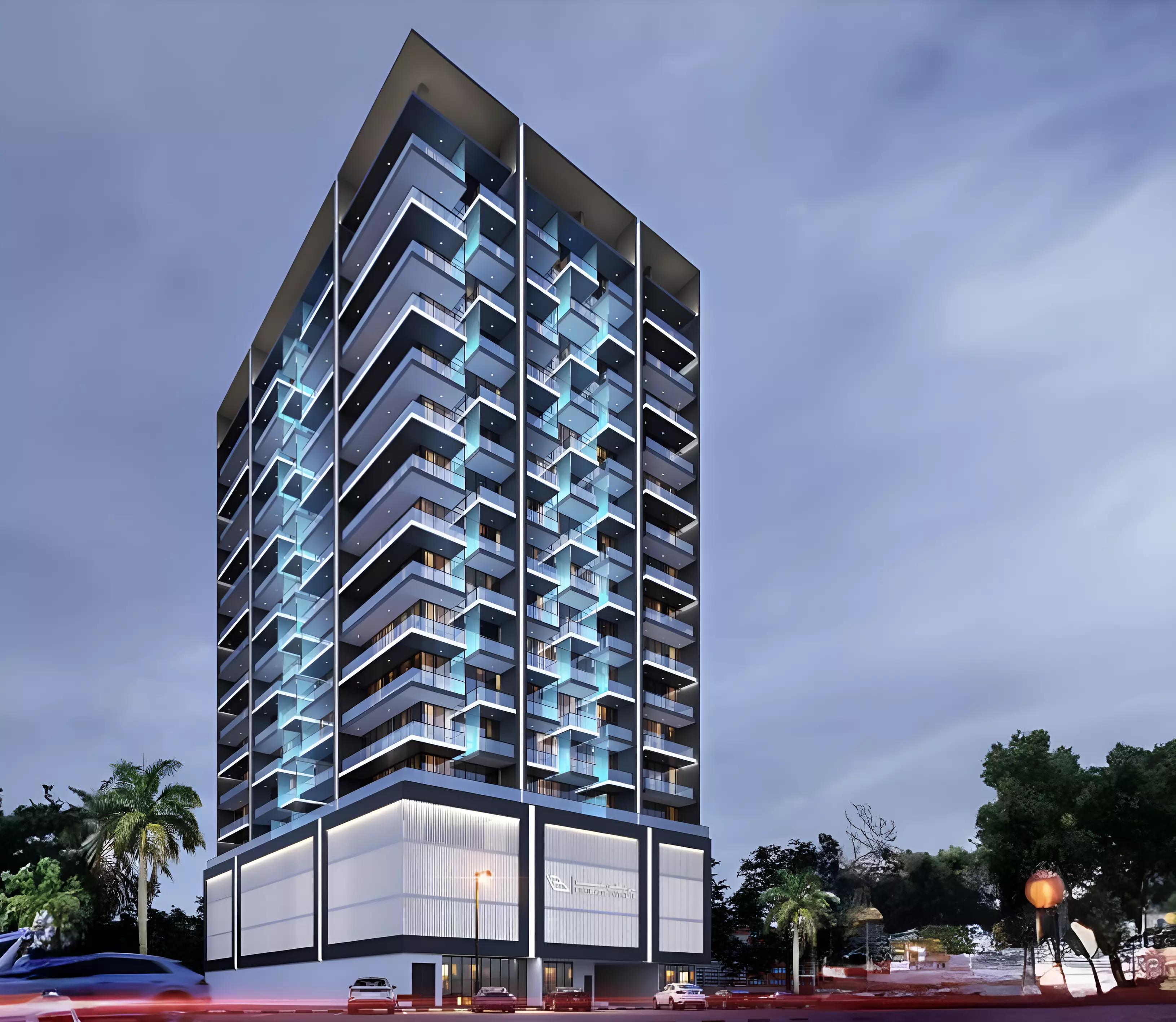 Binghatti Lavender apartment interior living space, JVC, Dubai