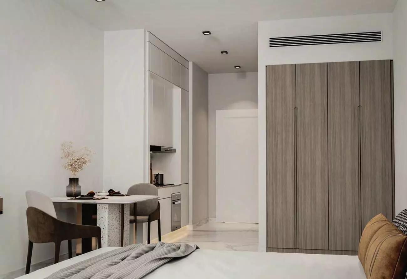 Lumina Vista apartment interior living area, JVC, Dubai