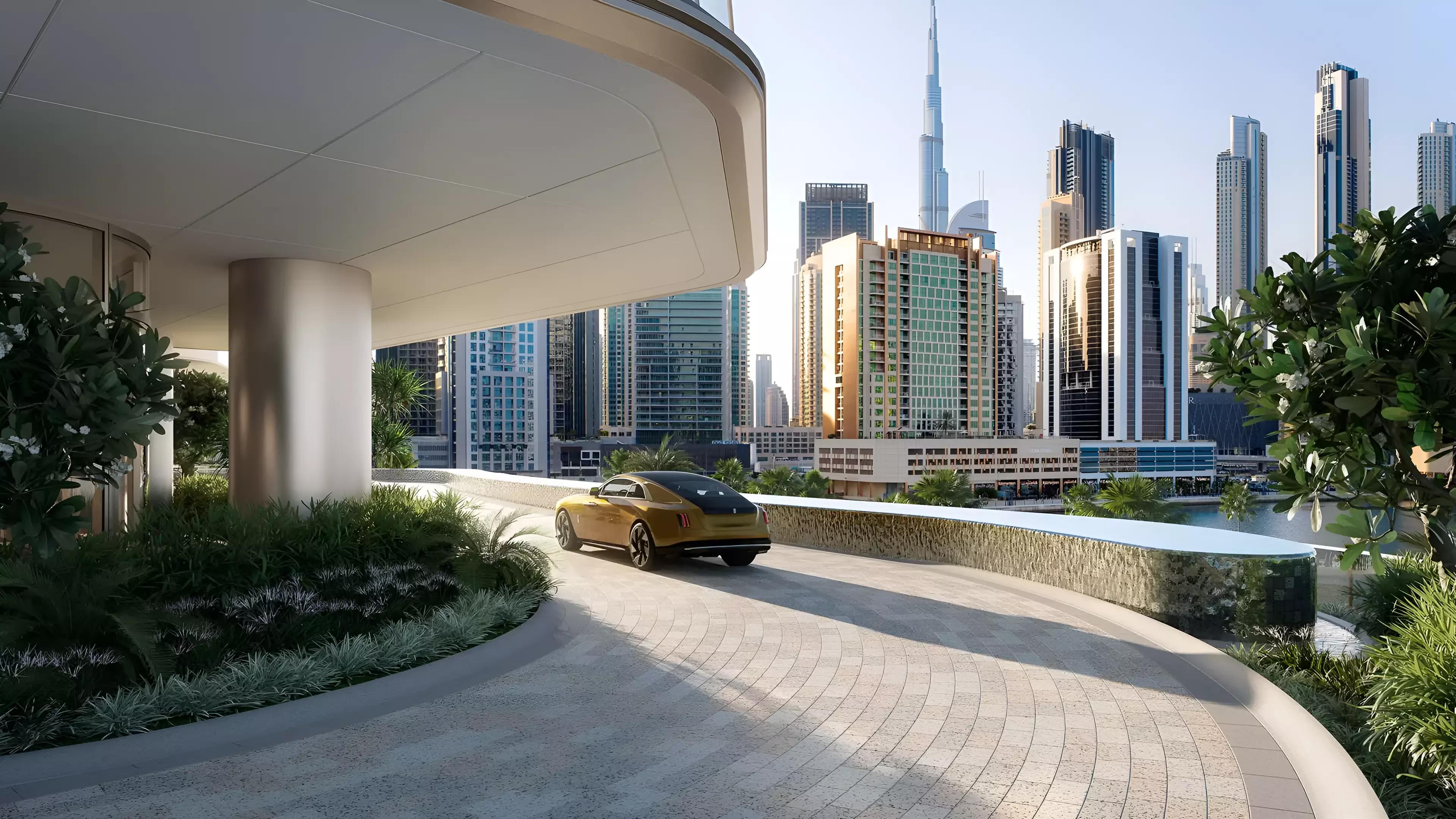 Regent Residences building facade detail, Business Bay, Dubai