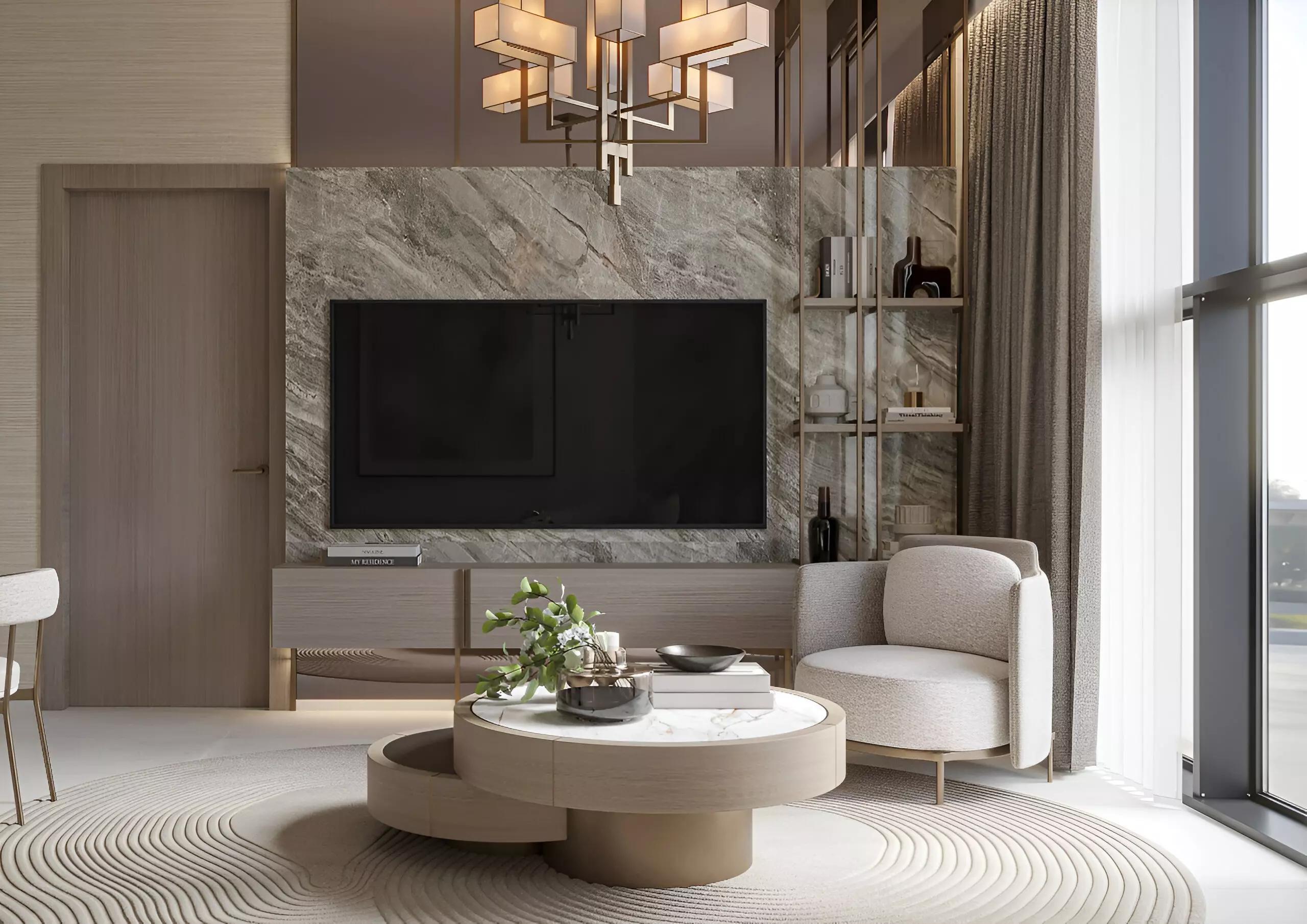 Avelon Boulevard kitchen interior, Arjan, Dubai