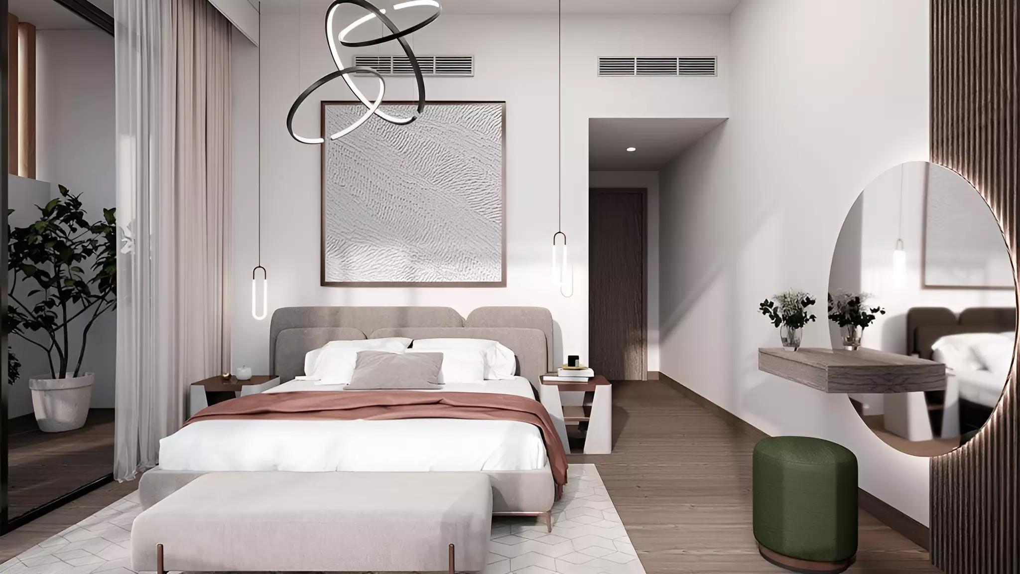 La Perla Homes townhouse street view with parking, JVC, Dubai