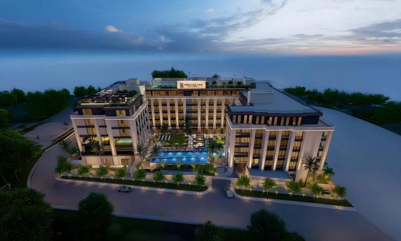 Berkeley Square exterior facade, Jumeirah Village Circle, Dubai