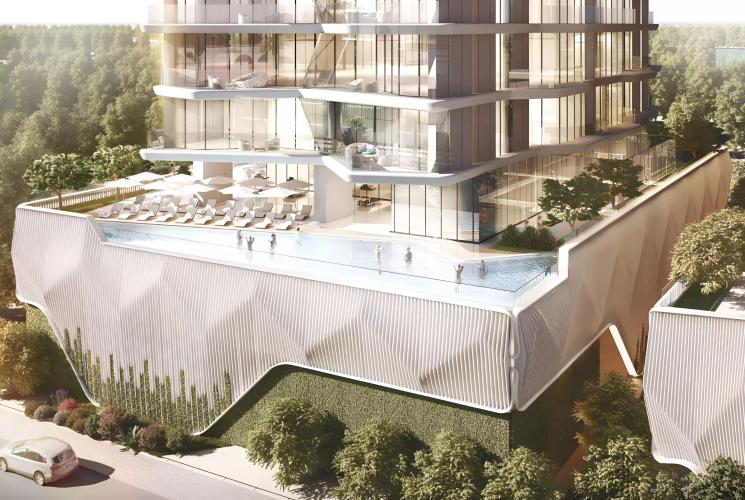 Harbour by Prestige One residential tower exterior, Dubai Islands