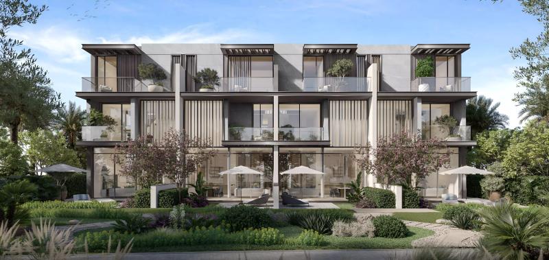 Nad Al Sheba Gardens Phase 9 villa exterior with landscaped frontage, Dubai