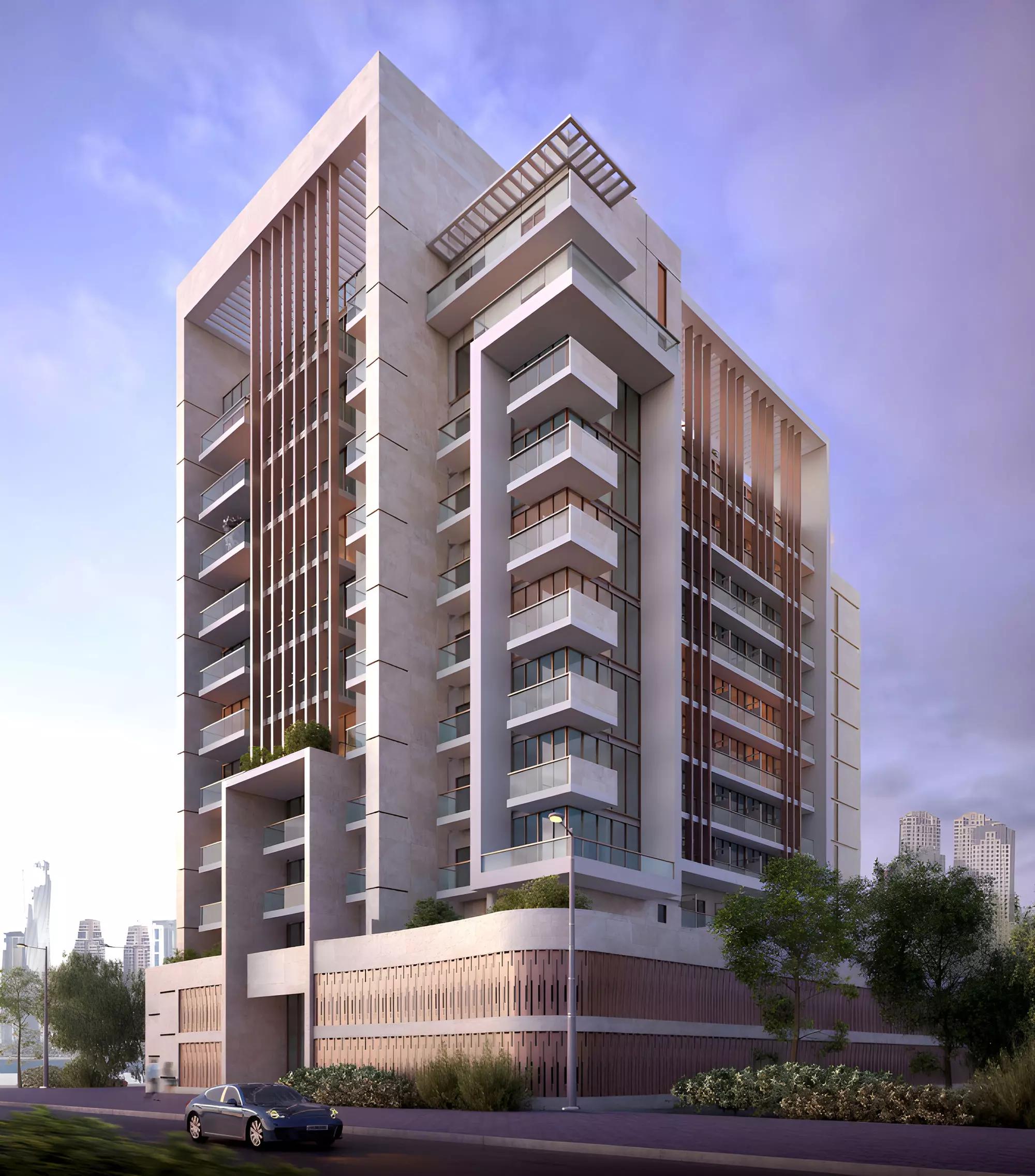Westwood Residence apartment interior living space, Al Furjan