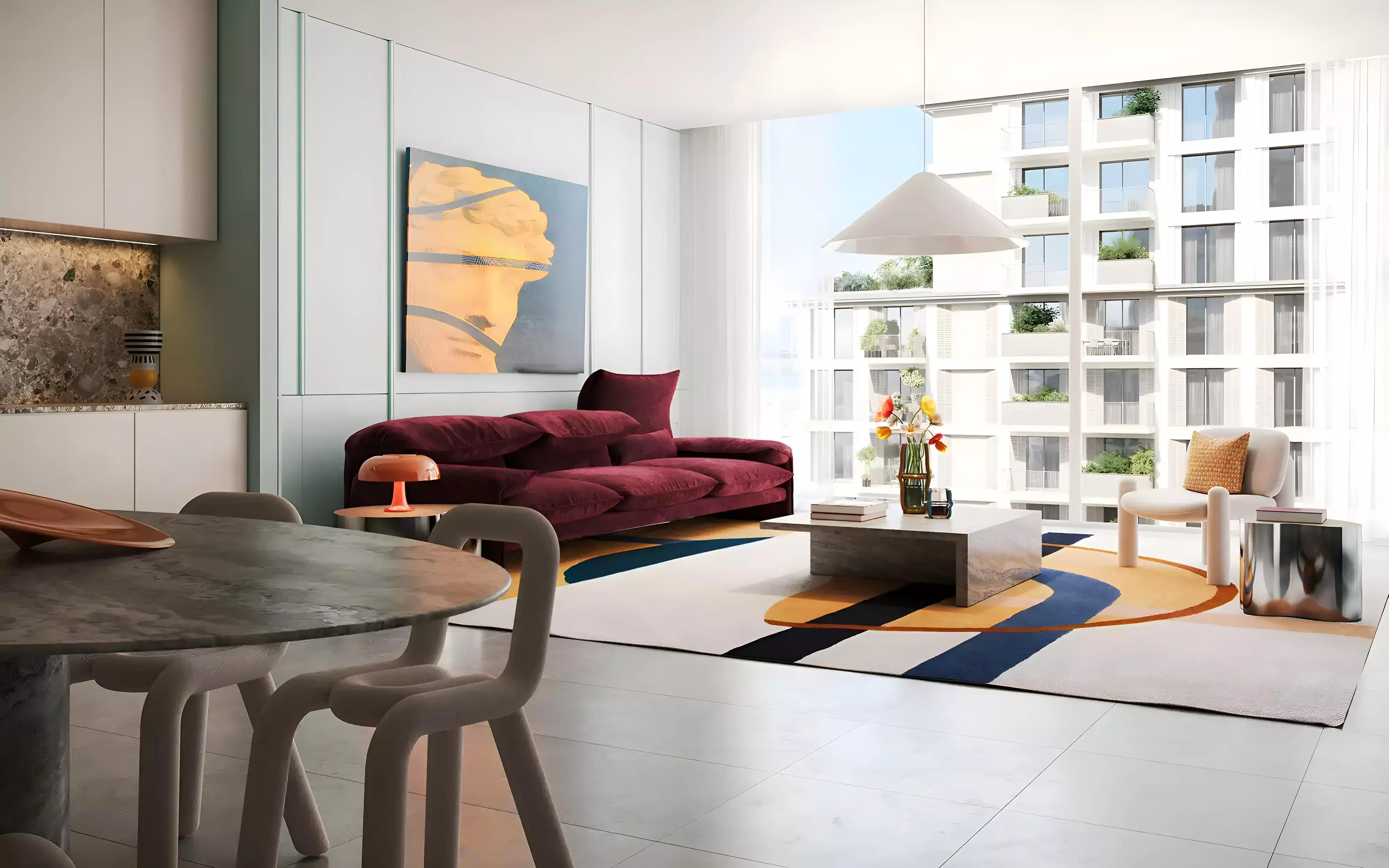Landscaped garden courtyard at Modo at Avenew 88, Dubai South