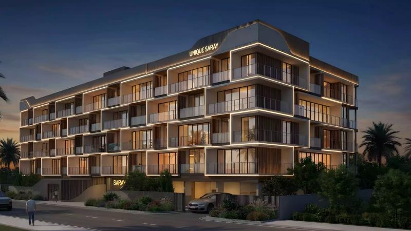 Saray South residential building exterior in Dubai South, Dubai
