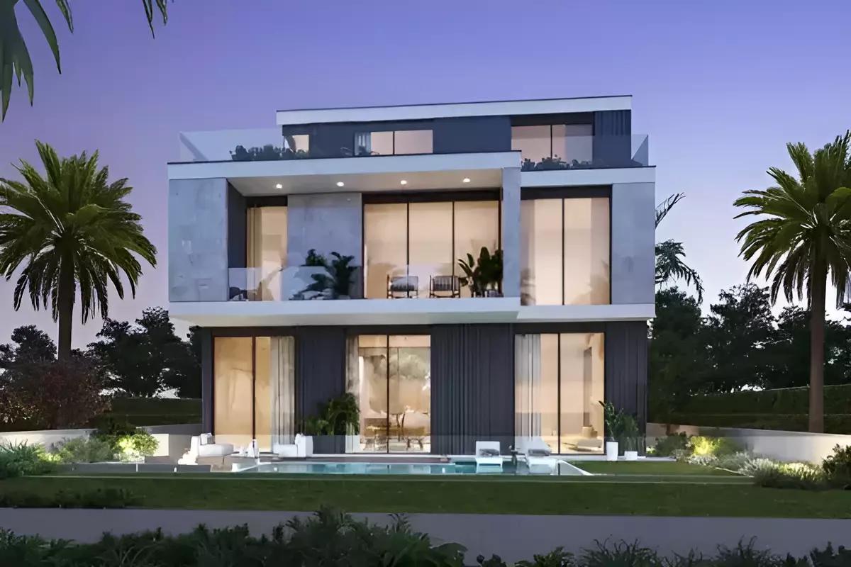 Villa living space interior at Ellington The Beachfront, MBR City, Dubai