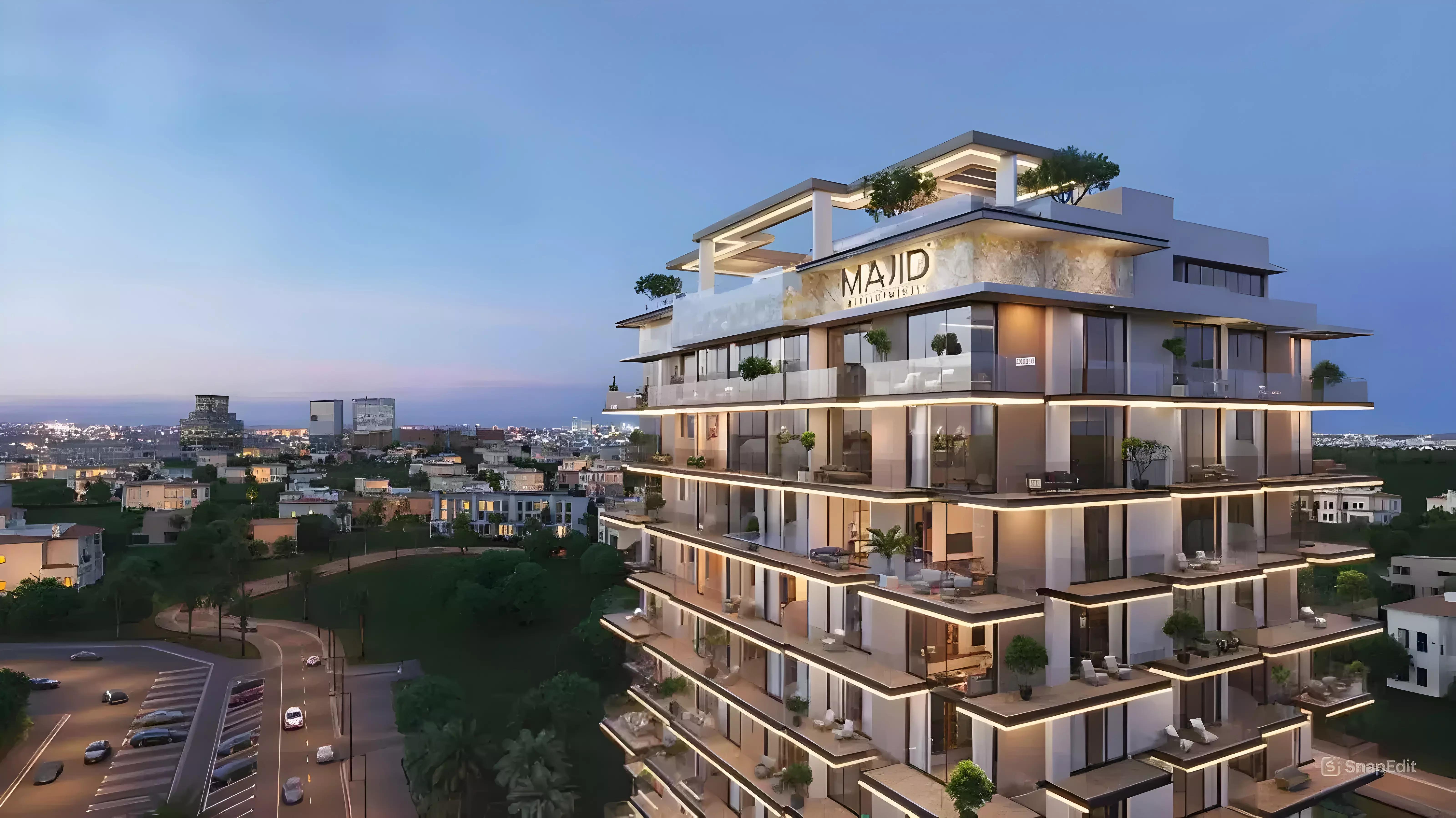Landscaped courtyard and amenity area at Arlington Park Phase 2, Dubai Land Residence Complex