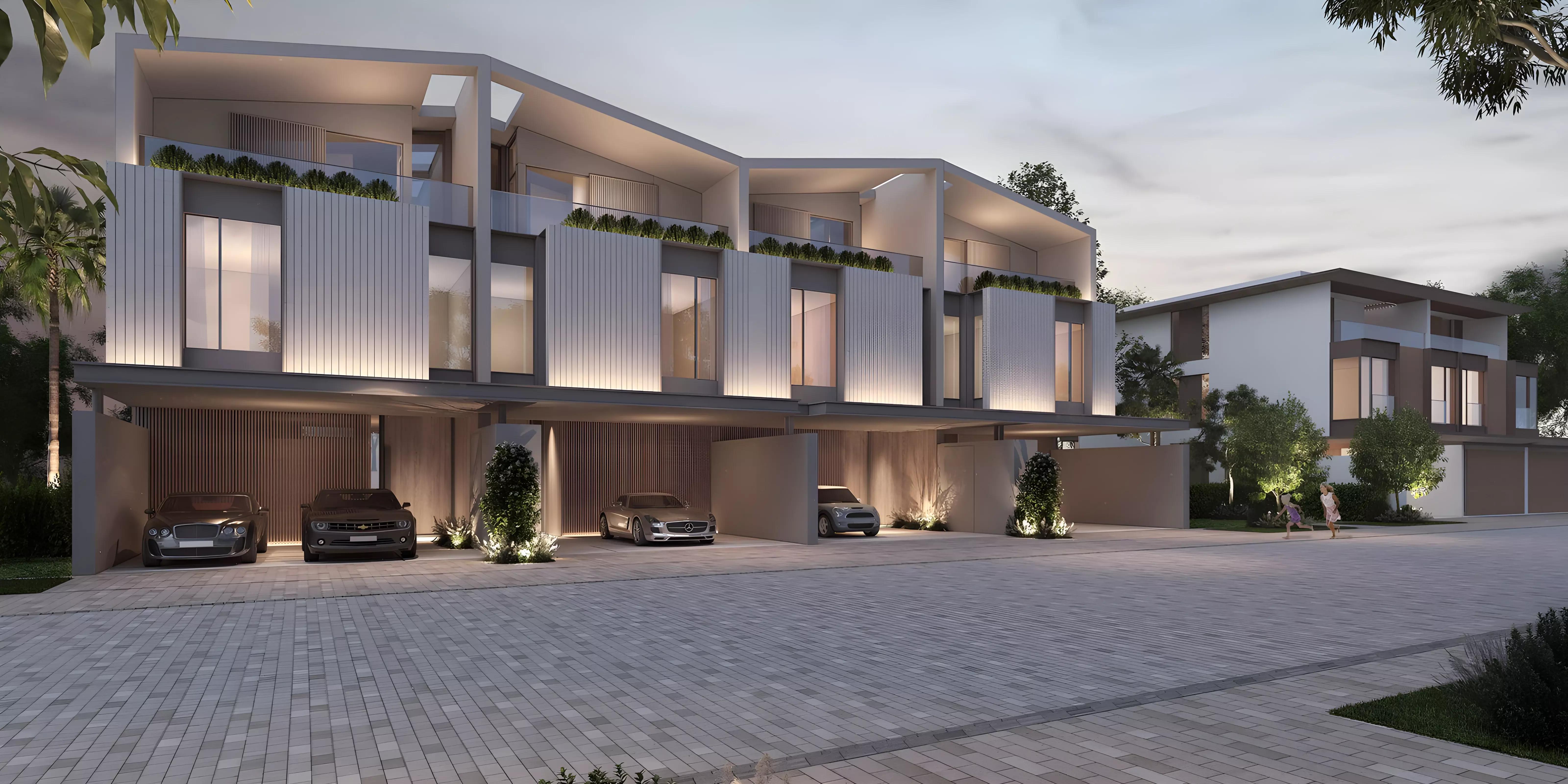 Nad Al Sheba Gardens villa community street view, Dubai
