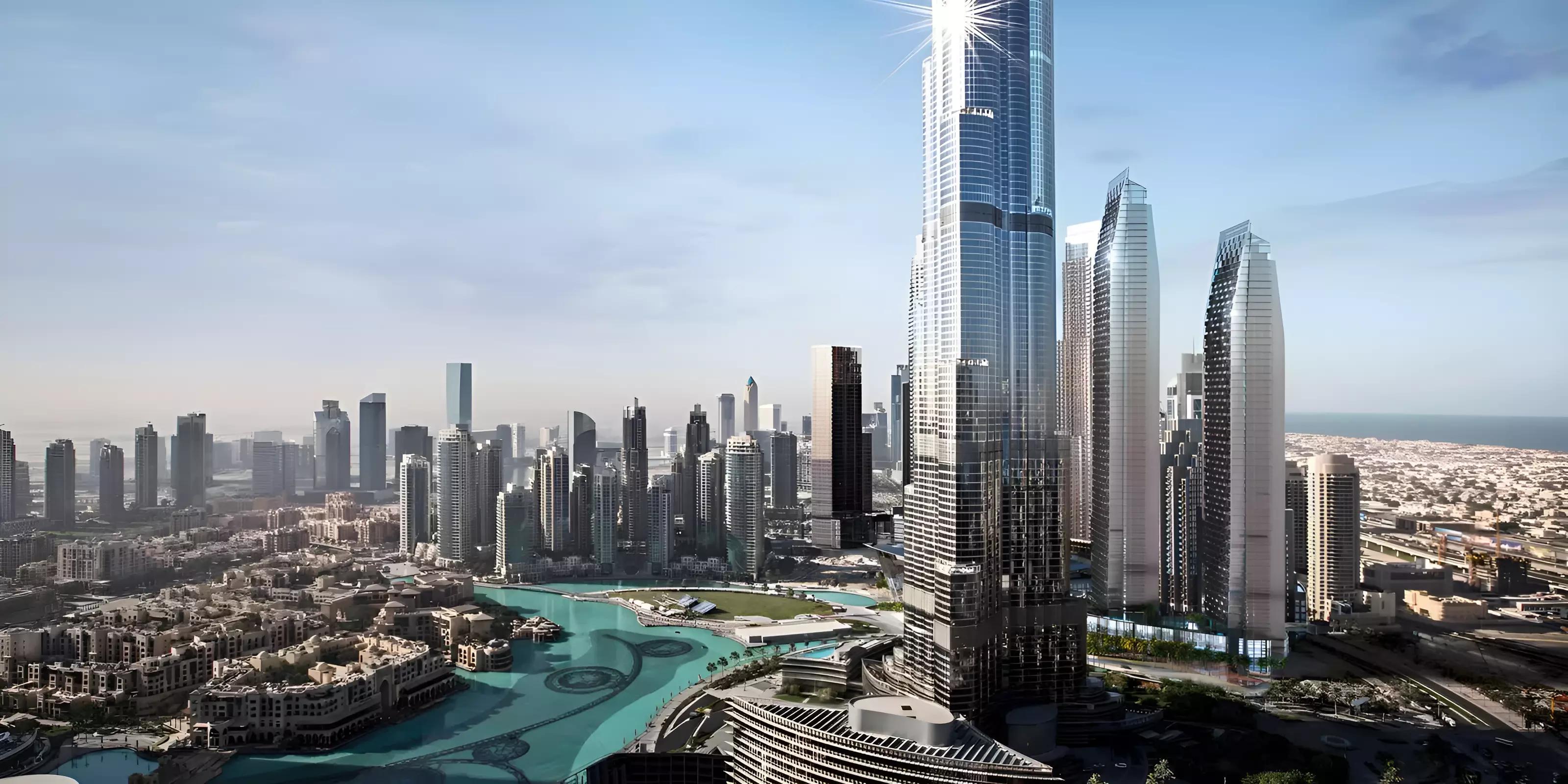 The Address Residences Dubai Opera tower exterior, Downtown Dubai