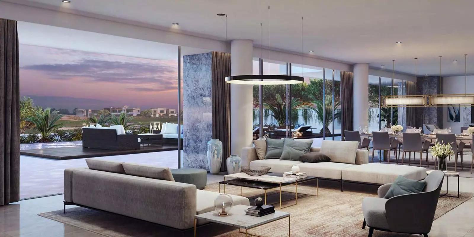 Majestic Vistas landscaped garden and villa facade, Dubai Hills Estate