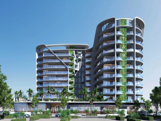 Parkside Boulevard exterior building facade in Arjan, Dubai