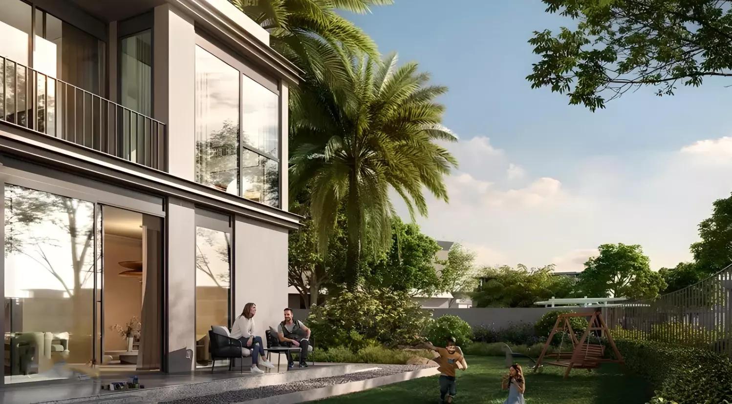 Velora townhouse living interior, The Valley, Dubai