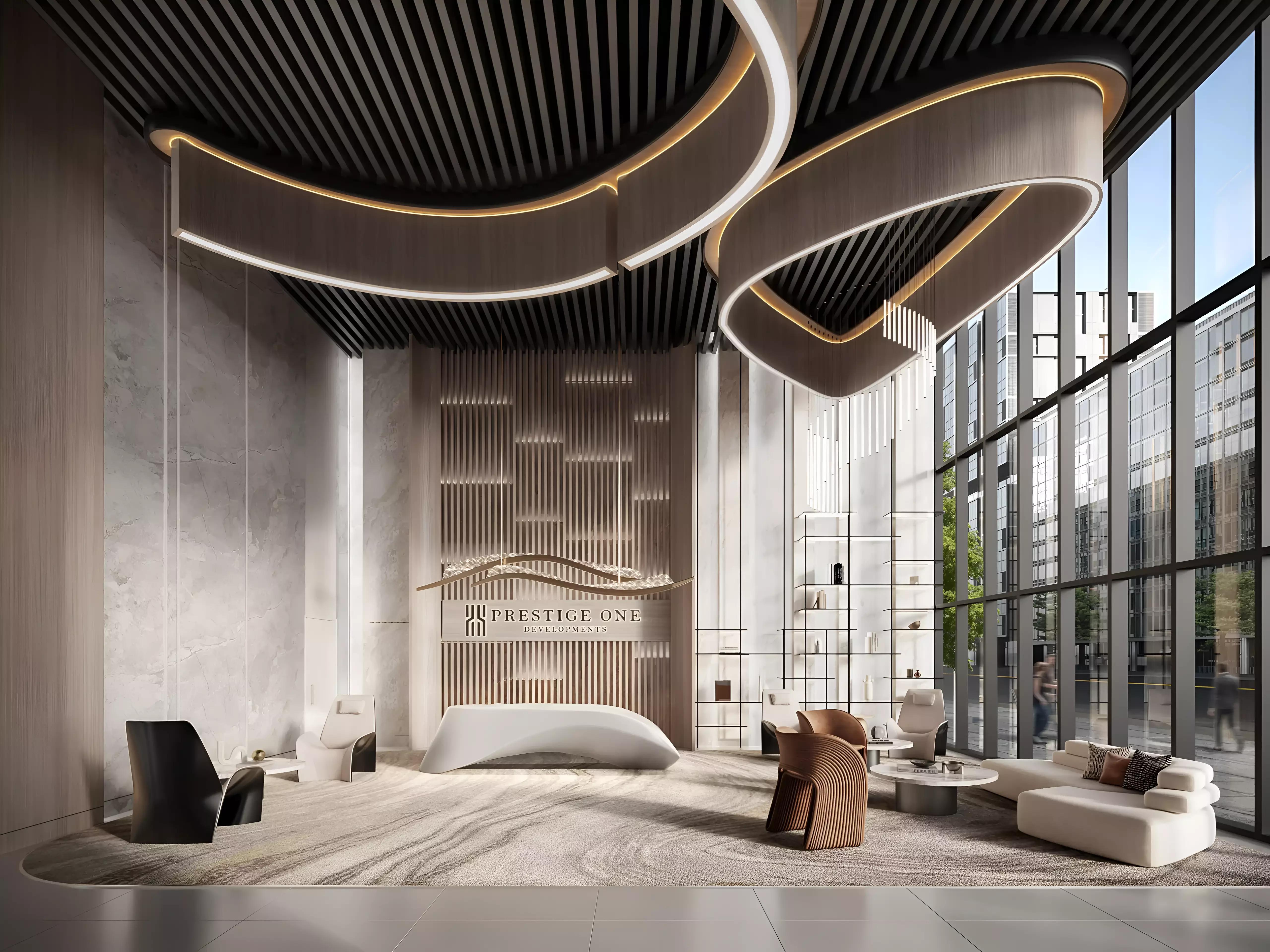 Parkway by Prestige One apartment interior living space, Bukadra, Dubai