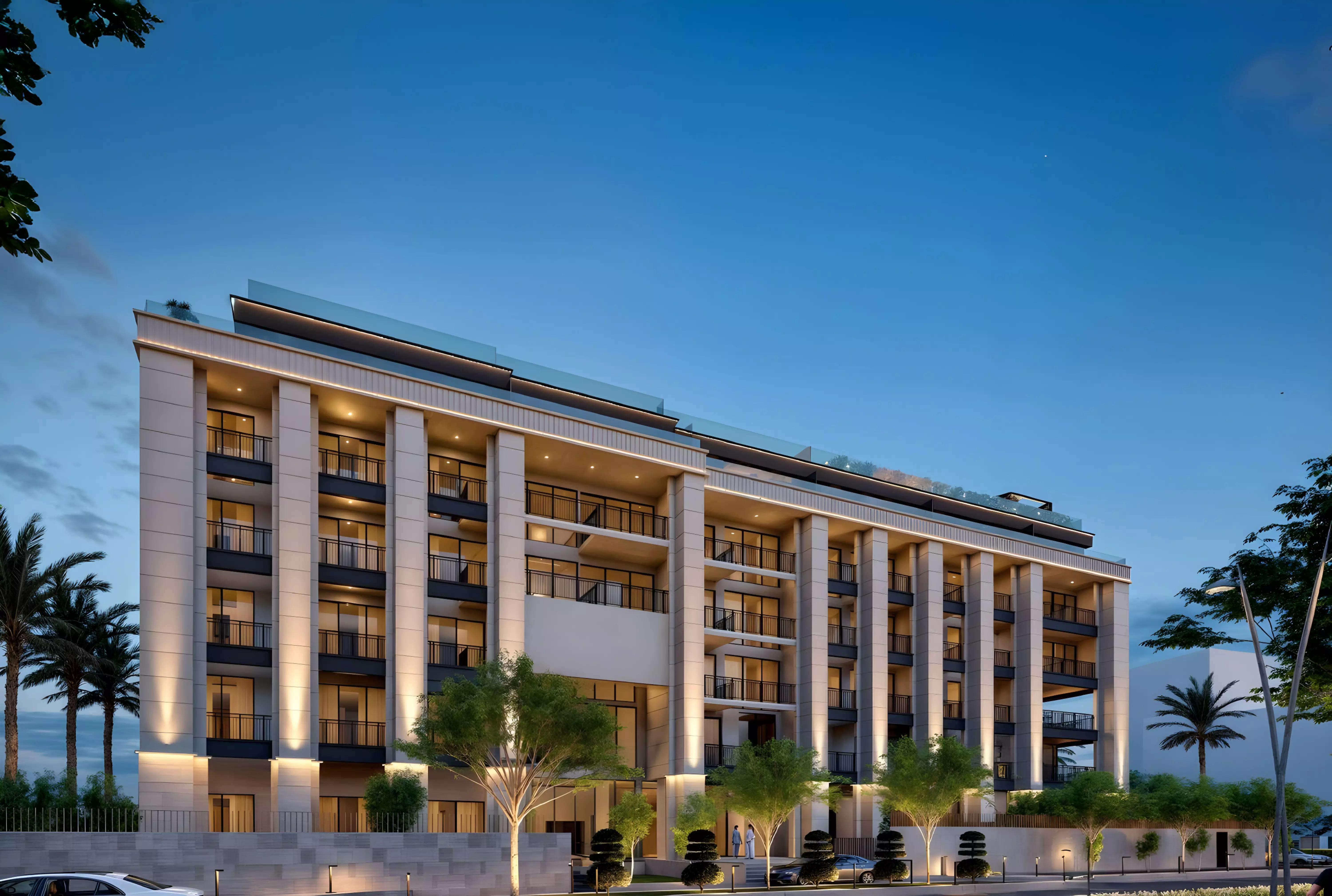 Berkeley Square landscaped courtyard, JVC, Dubai