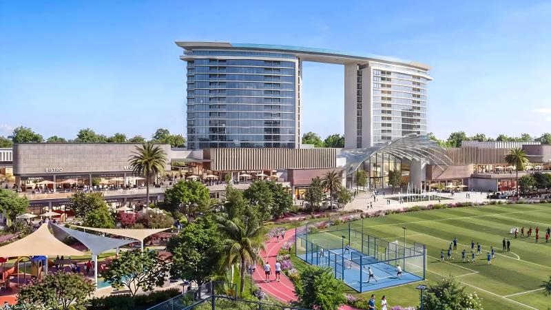 Sobha Sanctuary Apartments exterior building view, District 11 MBR City, Dubai