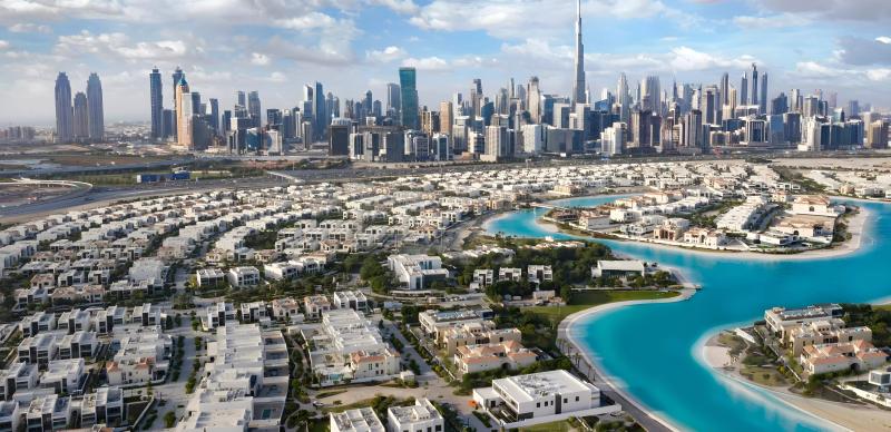 Exterior view of Swank Villas freehold villa development in Mohammed Bin Rashid City, Dubai