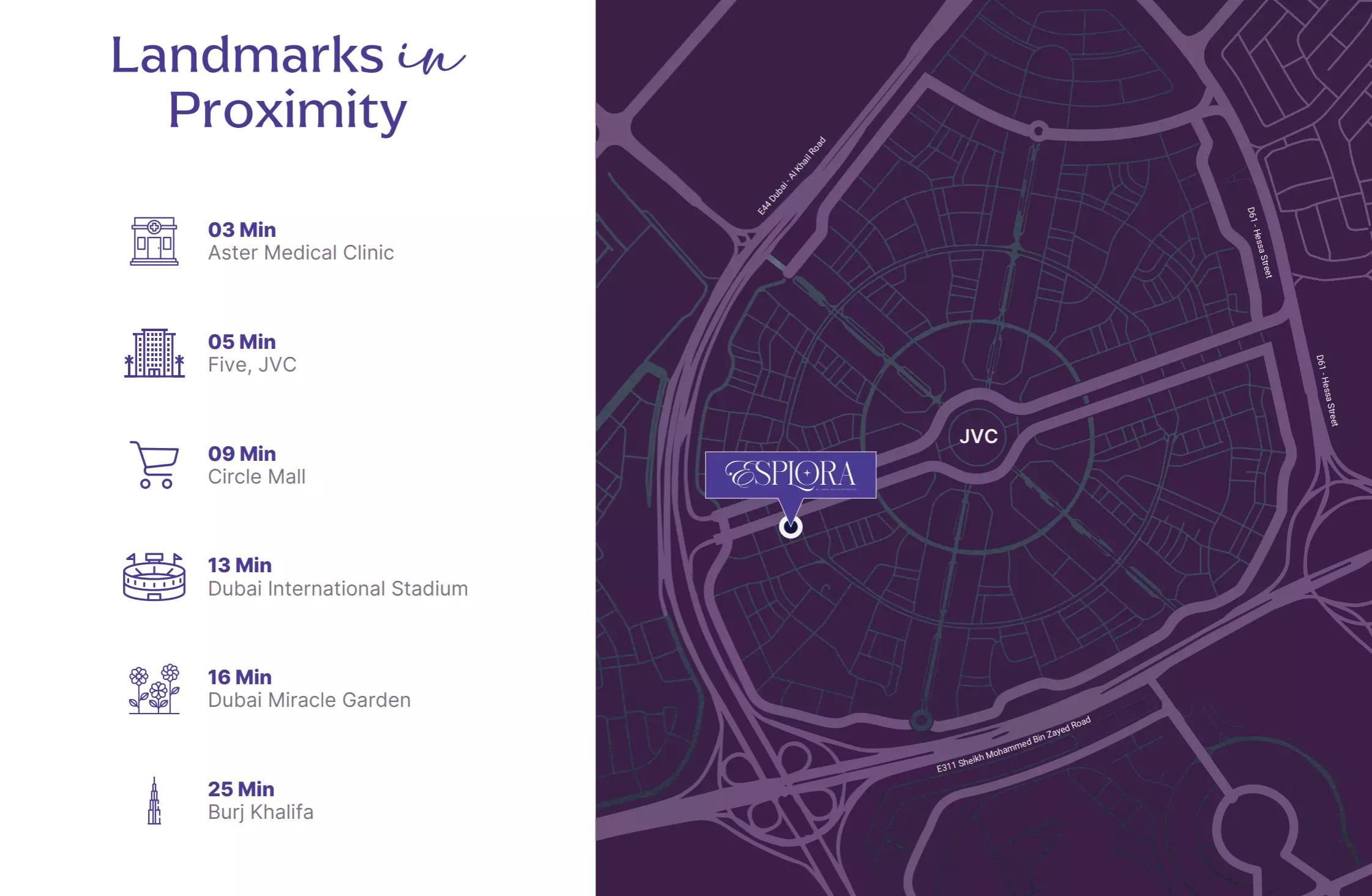 Esplora community master plan layout, District 18 JVC, Dubai