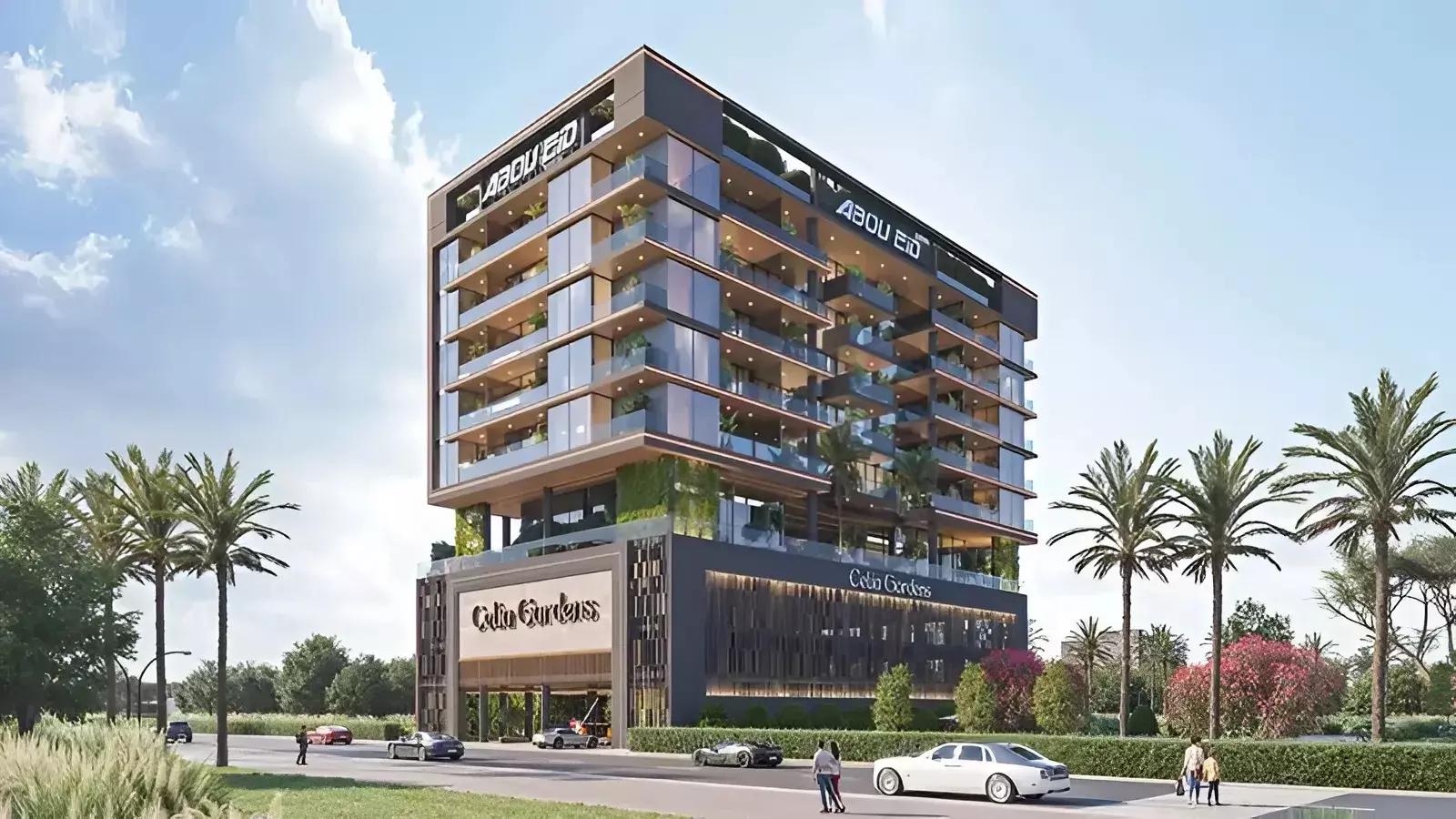 Celia Gardens apartment building exterior, Nad Al Sheba Gardens, Dubai