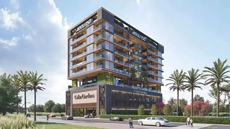 Celia Gardens apartment building exterior, Nad Al Sheba Gardens, Dubai