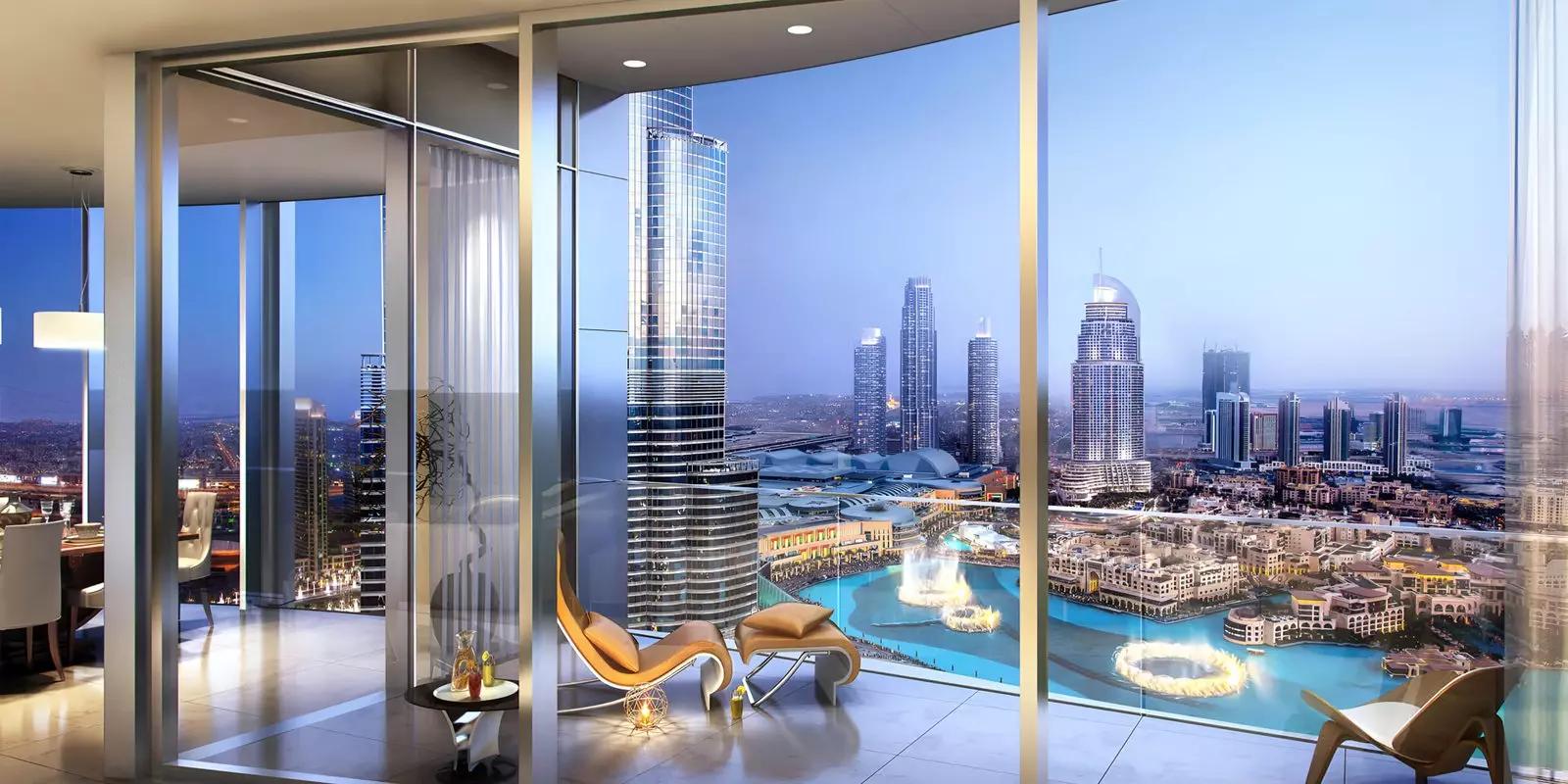 Bedroom interior at The Address Residences Dubai Opera
