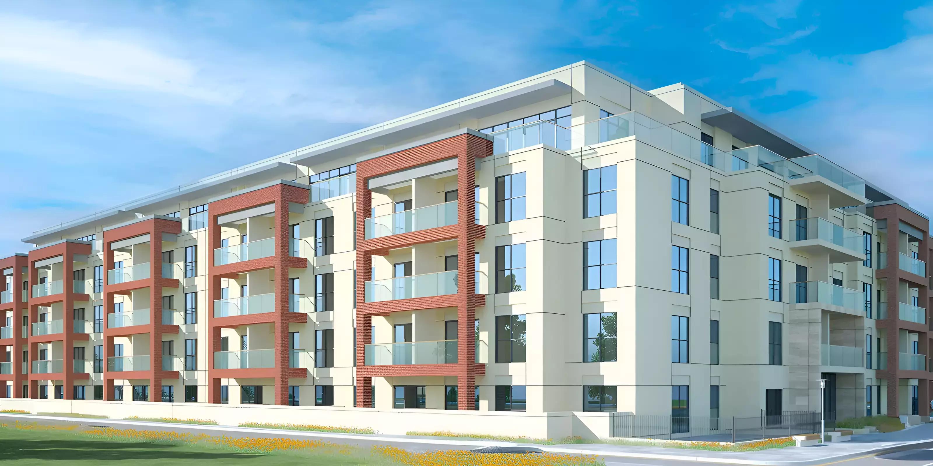 Eleganz By Danube building exterior in JVC, Dubai