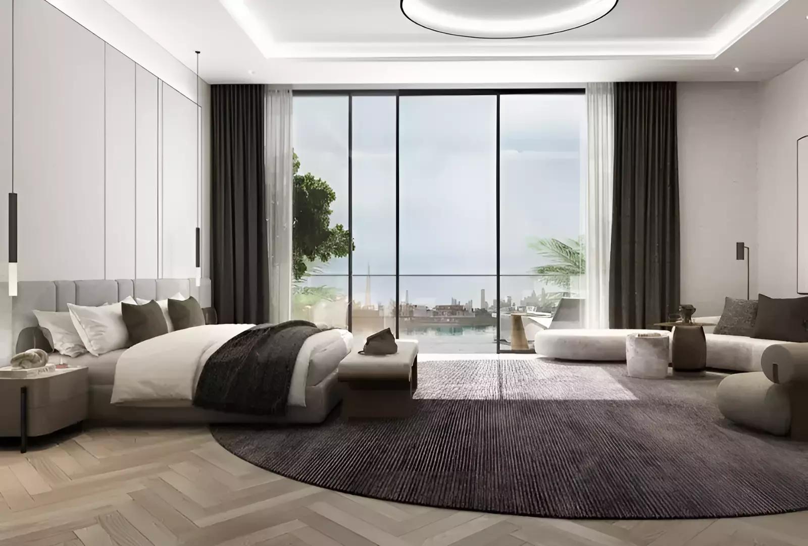 Landscaped garden view at Ellington The Beachfront, District 11, Dubai
