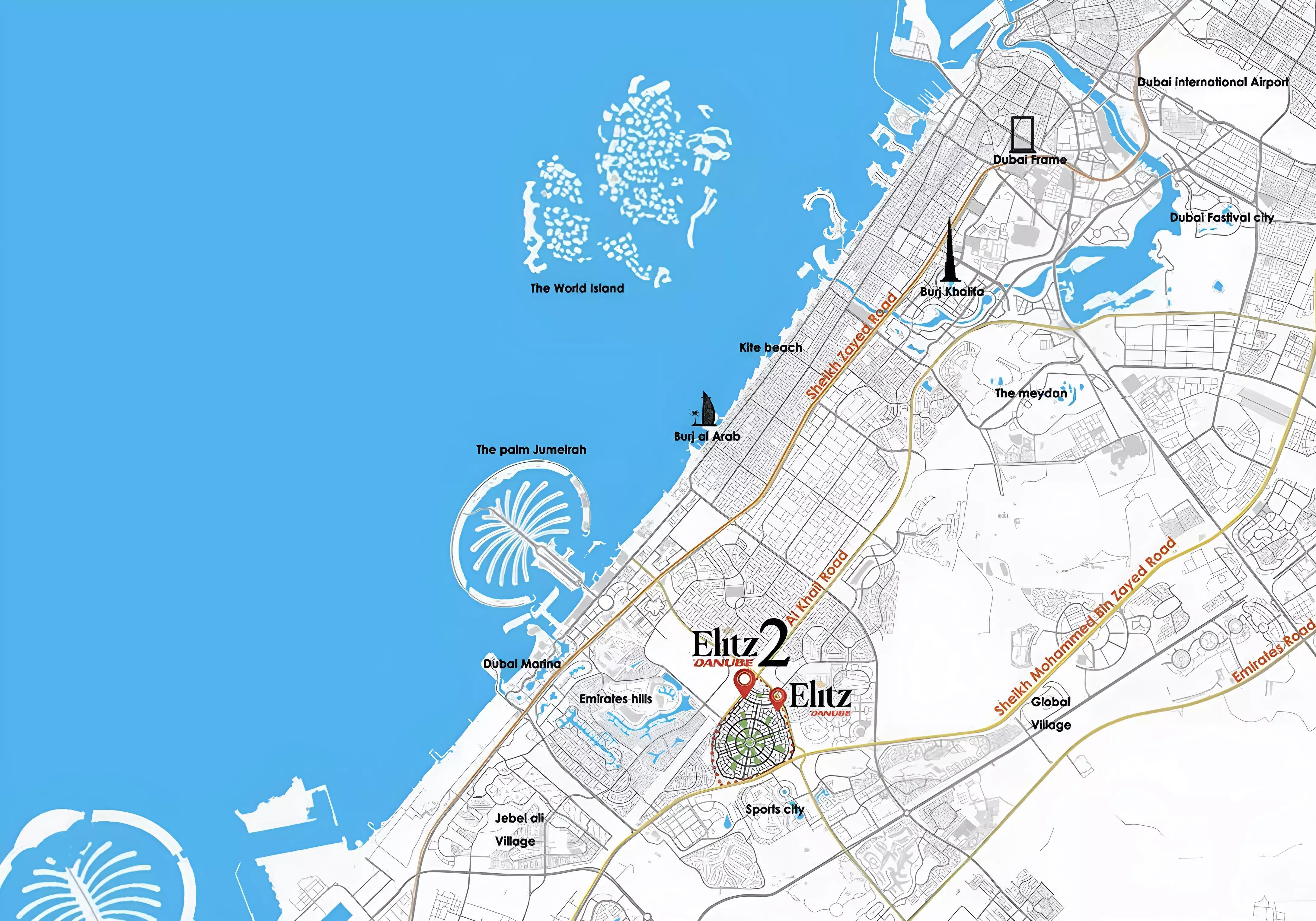 Elitz Phase 2 by Danube master plan layout, Jumeirah Village Circle, Dubai