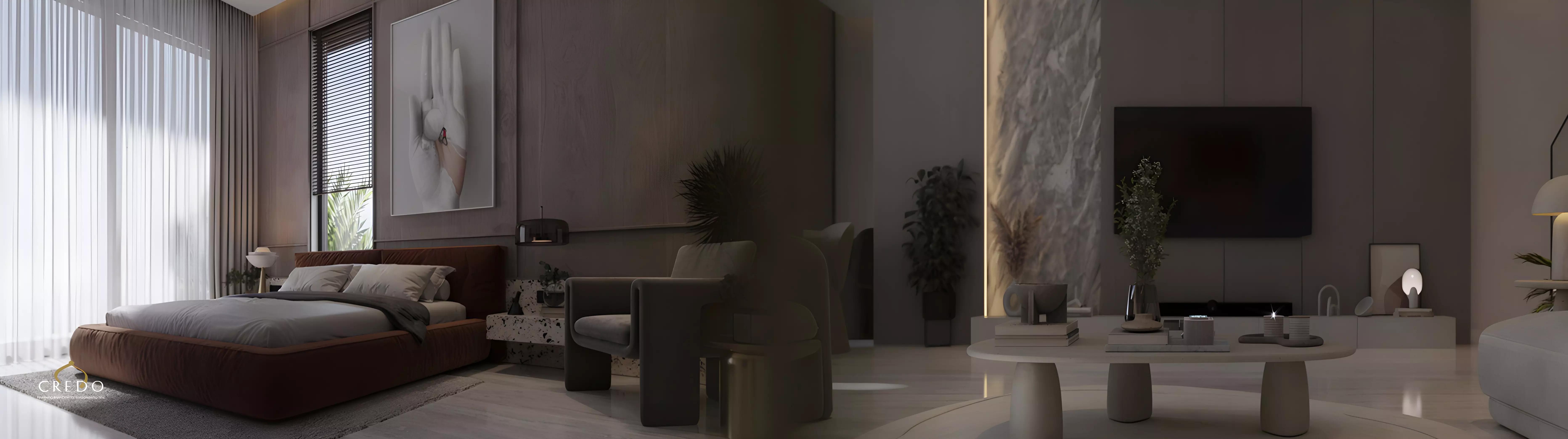 Interior living space inside a Veranda Collection 1 villa, JVC, Dubai