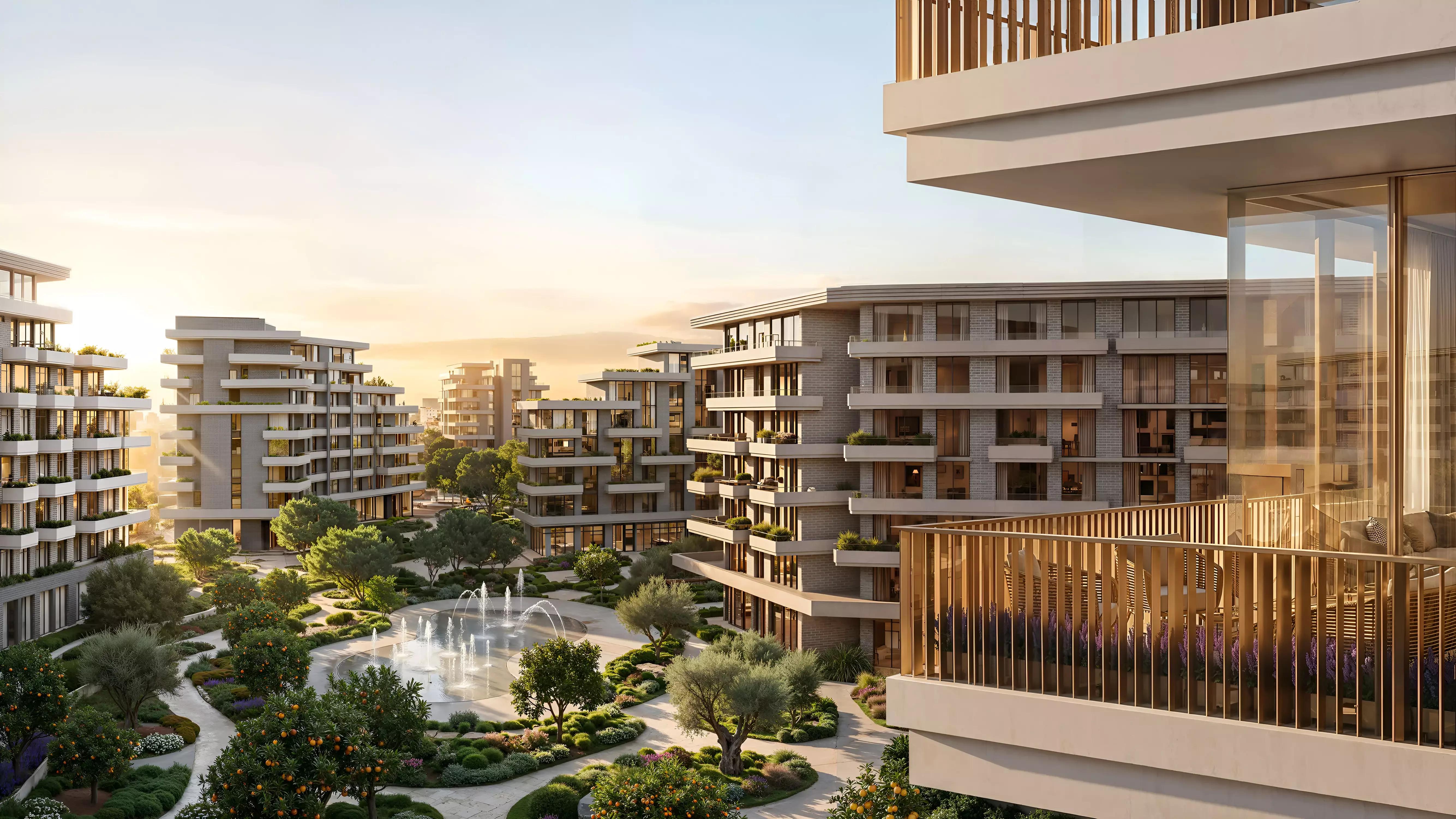 Arancia Yards residential tower exterior render, City of Arabia, Dubai