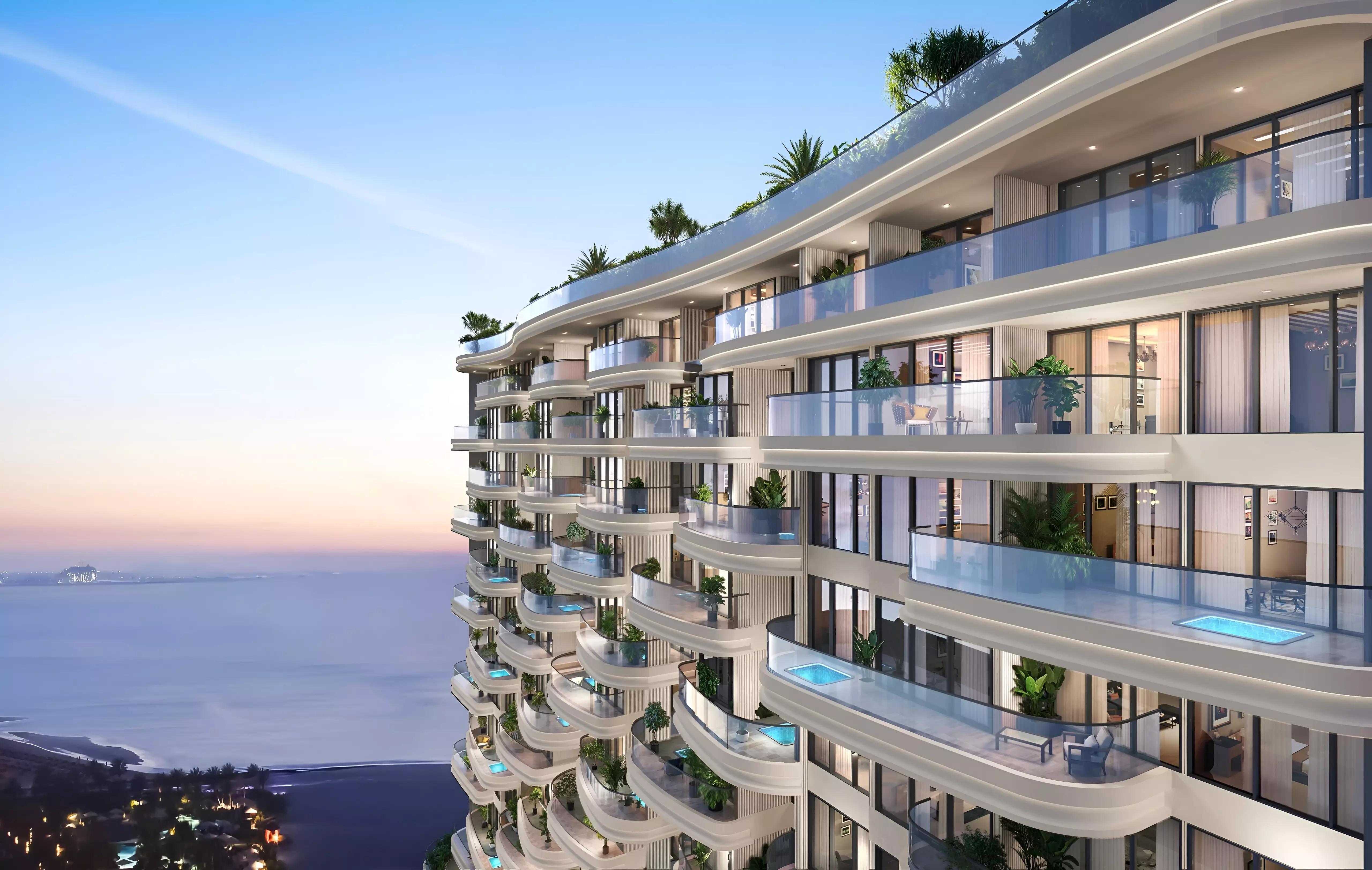 Casagrand Seafront Residences waterfront elevation, Dubai Islands