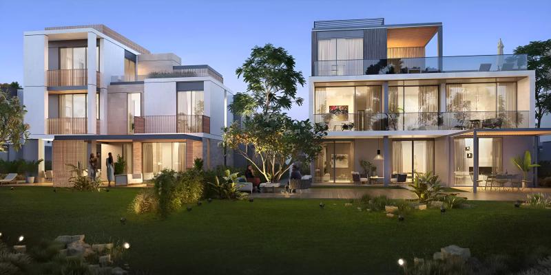 Elie Saab villa exterior with landscaped garden, Arabian Ranches 3, Dubai