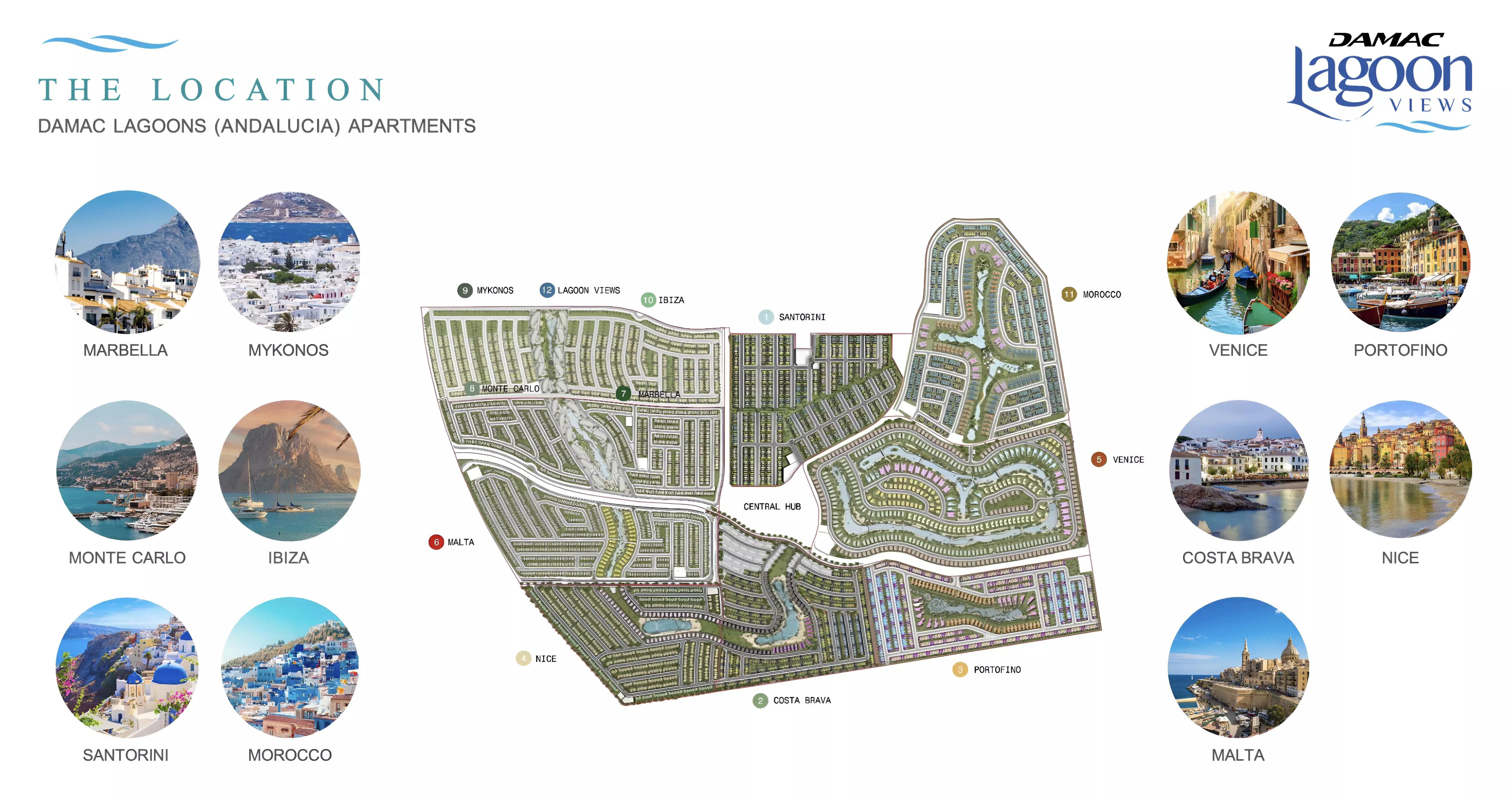 Master plan layout of Damac Lagoon Views Andalucia within DAMAC Lagoons