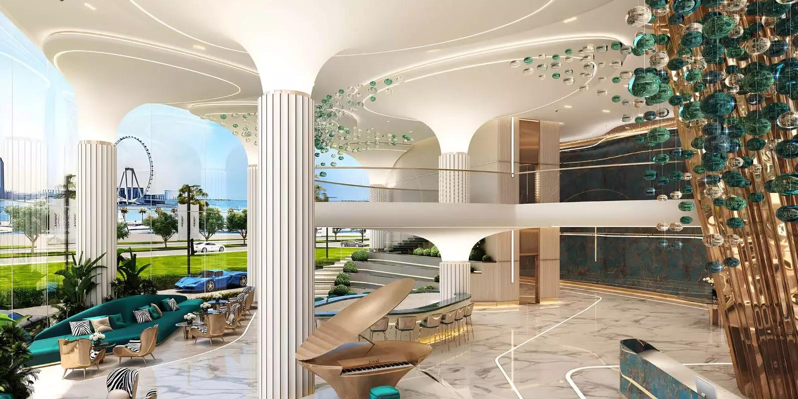 Damac Bay 2 bedroom interior with harbour views, Dubai