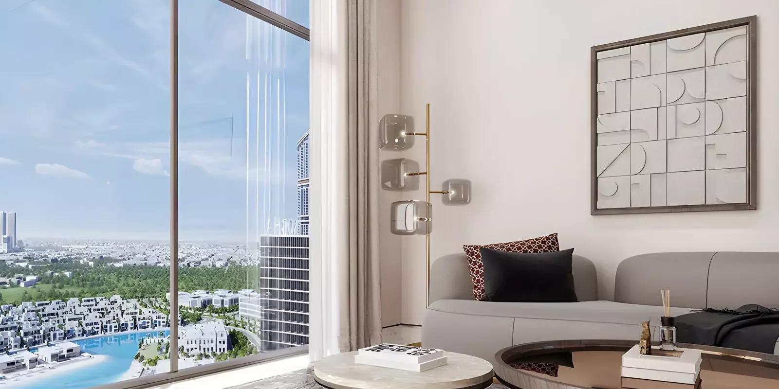 Bathroom finish at 350 Riverside Crescent apartments, Dubai