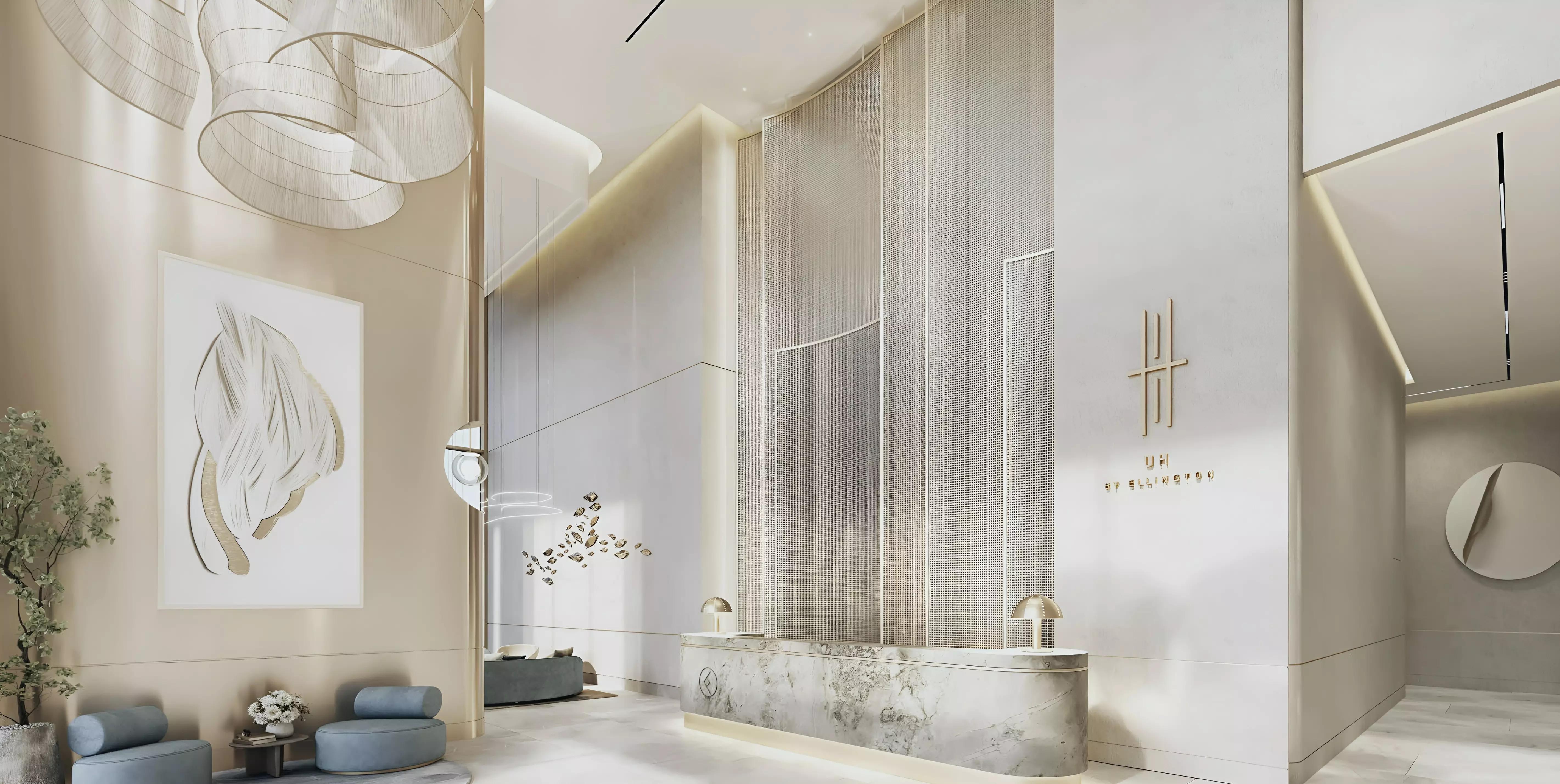 UH East apartment kitchen and dining area, Jumeirah Lake Towers