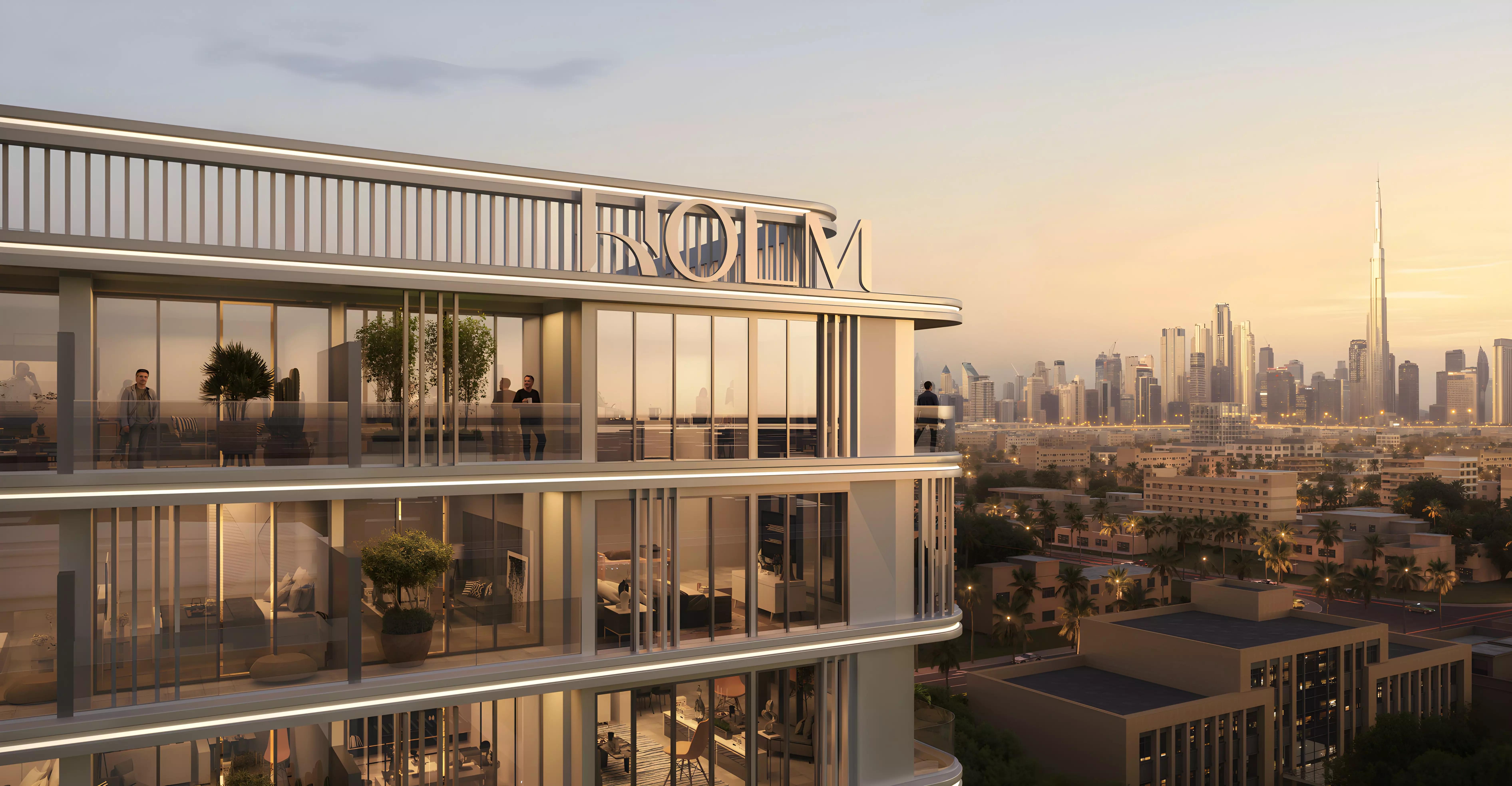 Linea development elevation render, Al Satwa, Dubai