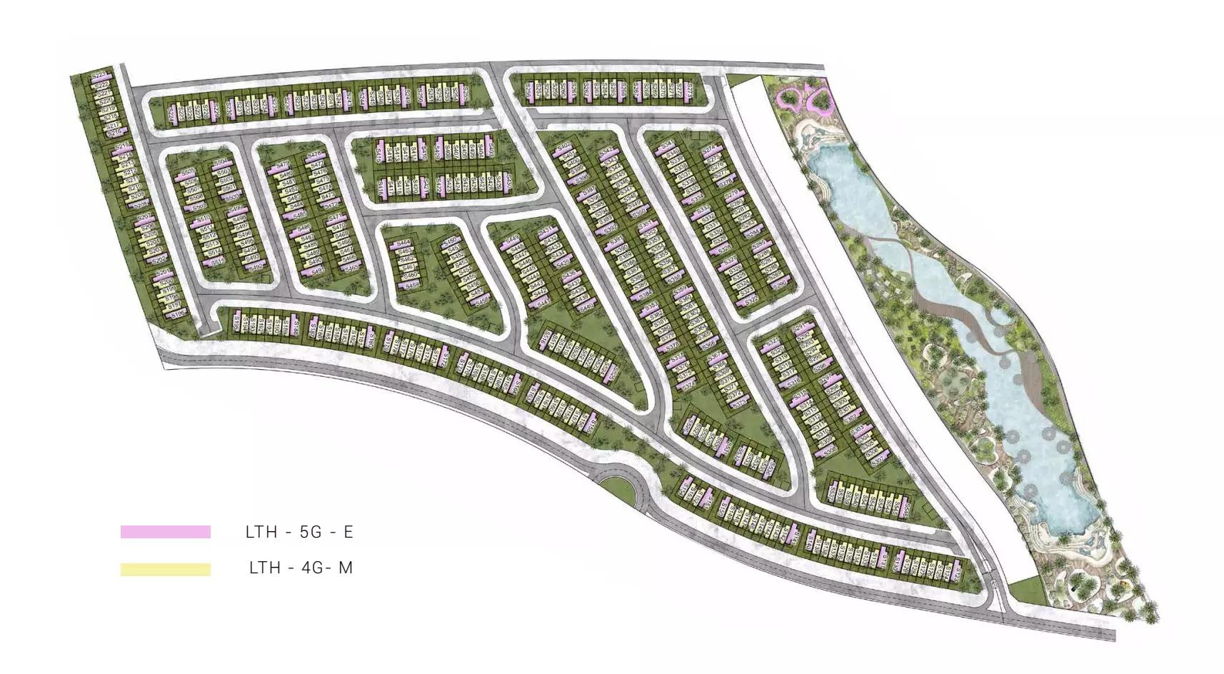 Monte Carlo master plan layout, DAMAC Lagoons, Dubai