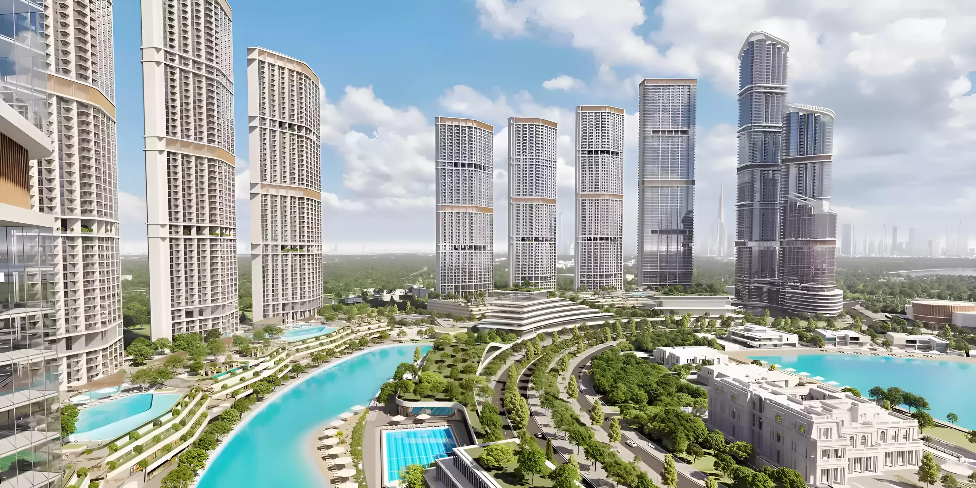 Apartment interior at 340 Riverside Crescent, Sobha Hartland II, Dubai