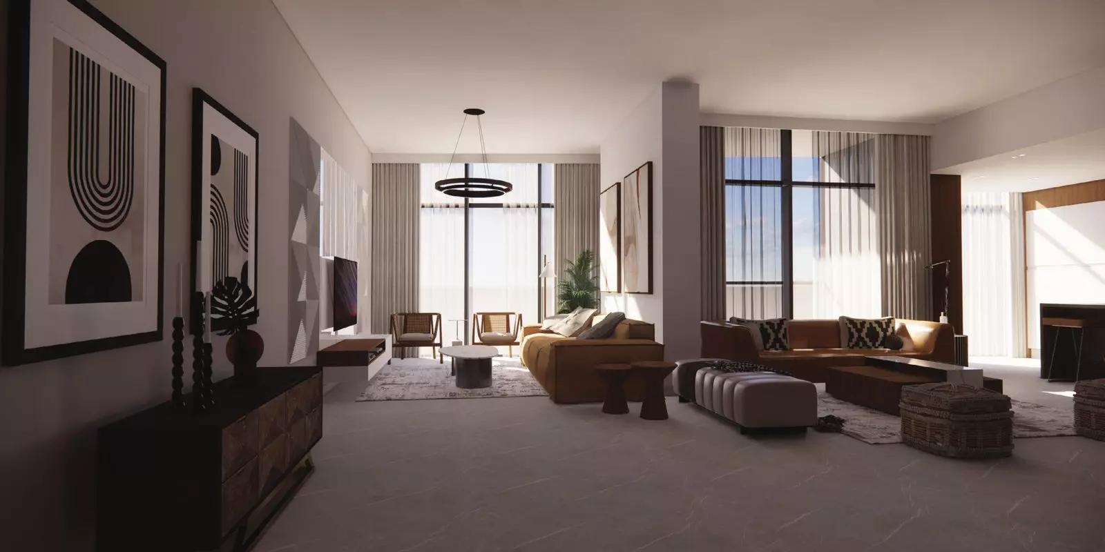 Royal Regency residential tower facade and entrance, Business Bay, Dubai