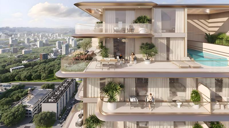 One Park Square residential building exterior in Jumeirah Village Circle District 11, Dubai