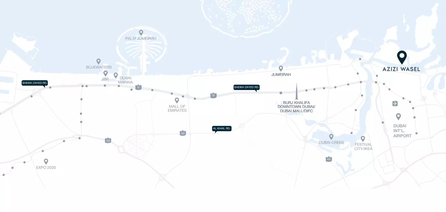 Azizi Wasl master plan layout, Dubai Islands, Dubai