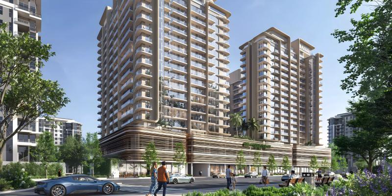 Exterior view of Azizi Jaddaf Beach Oasis apartment tower, Al Jaddaf, Dubai