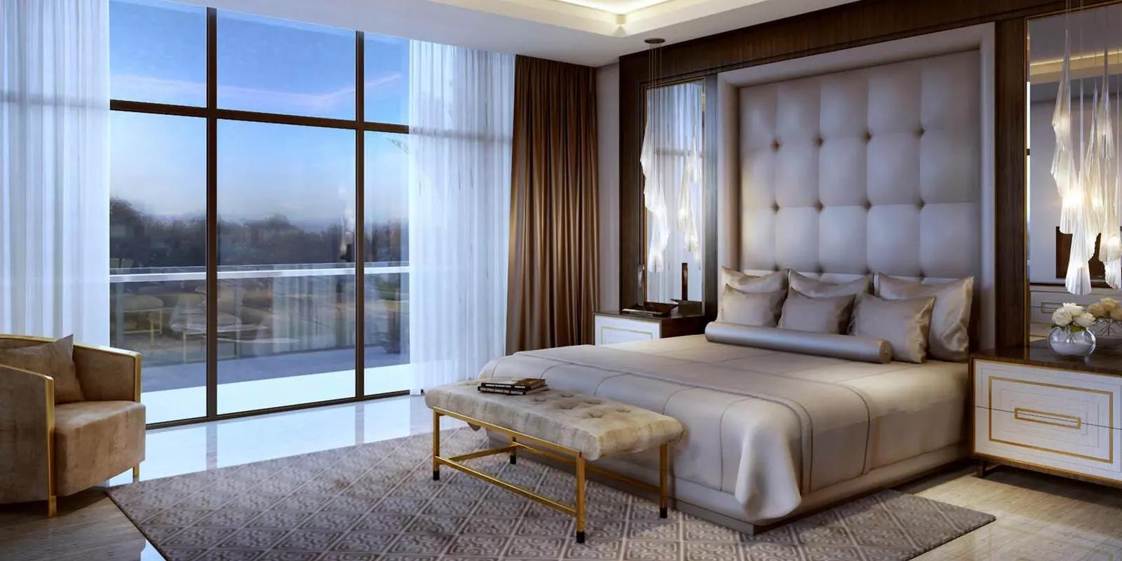Verona community amenity area with pool and seating, DAMAC Hills, Dubai