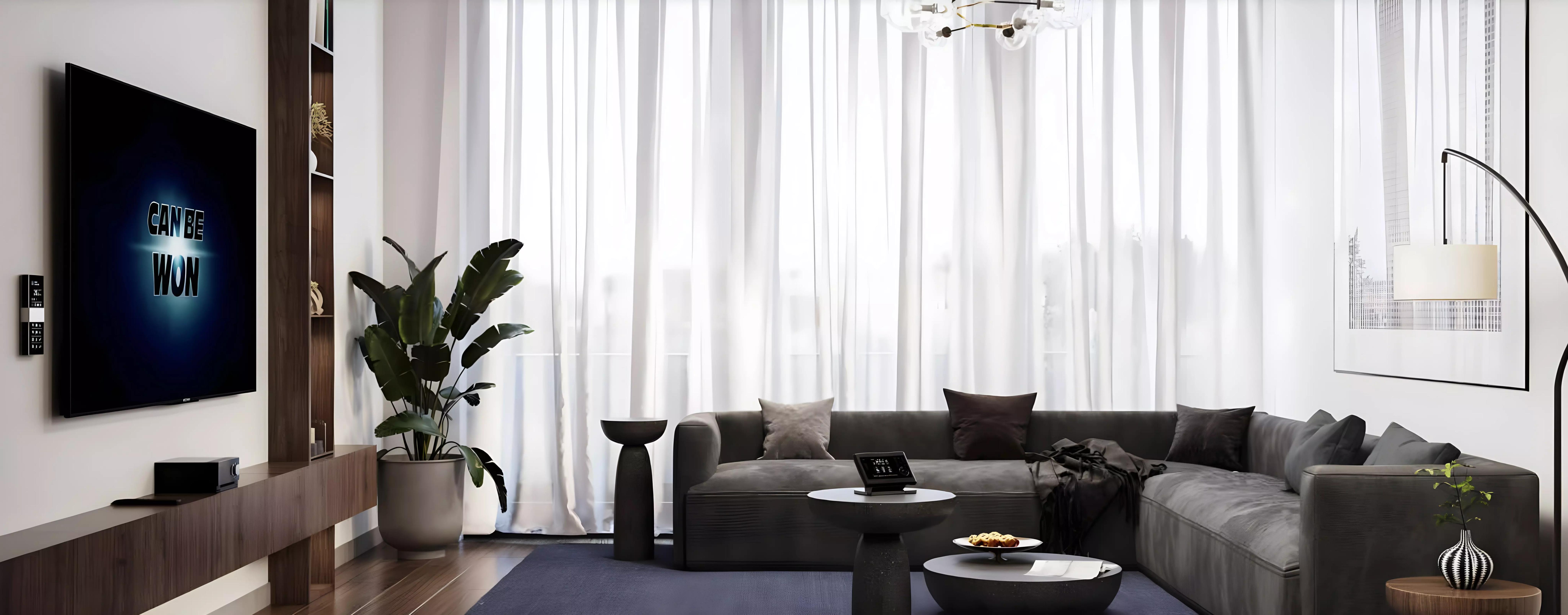 Gateway apartment bedroom interior, Jumeirah Village Circle, Dubai