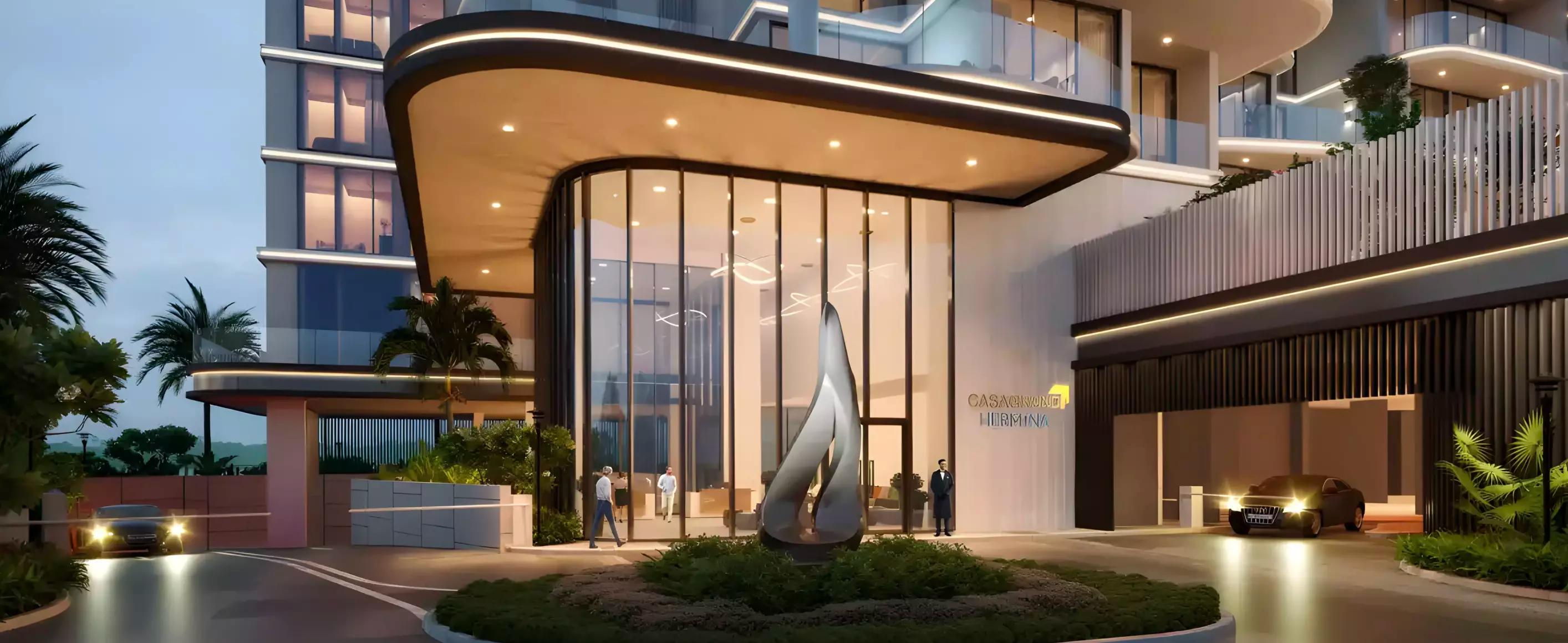 Casagrand Hermina apartment building facade, Dubai Islands