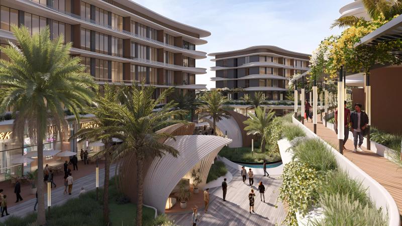 Mayfair Vista apartment building exterior in Al Barari, Dubai