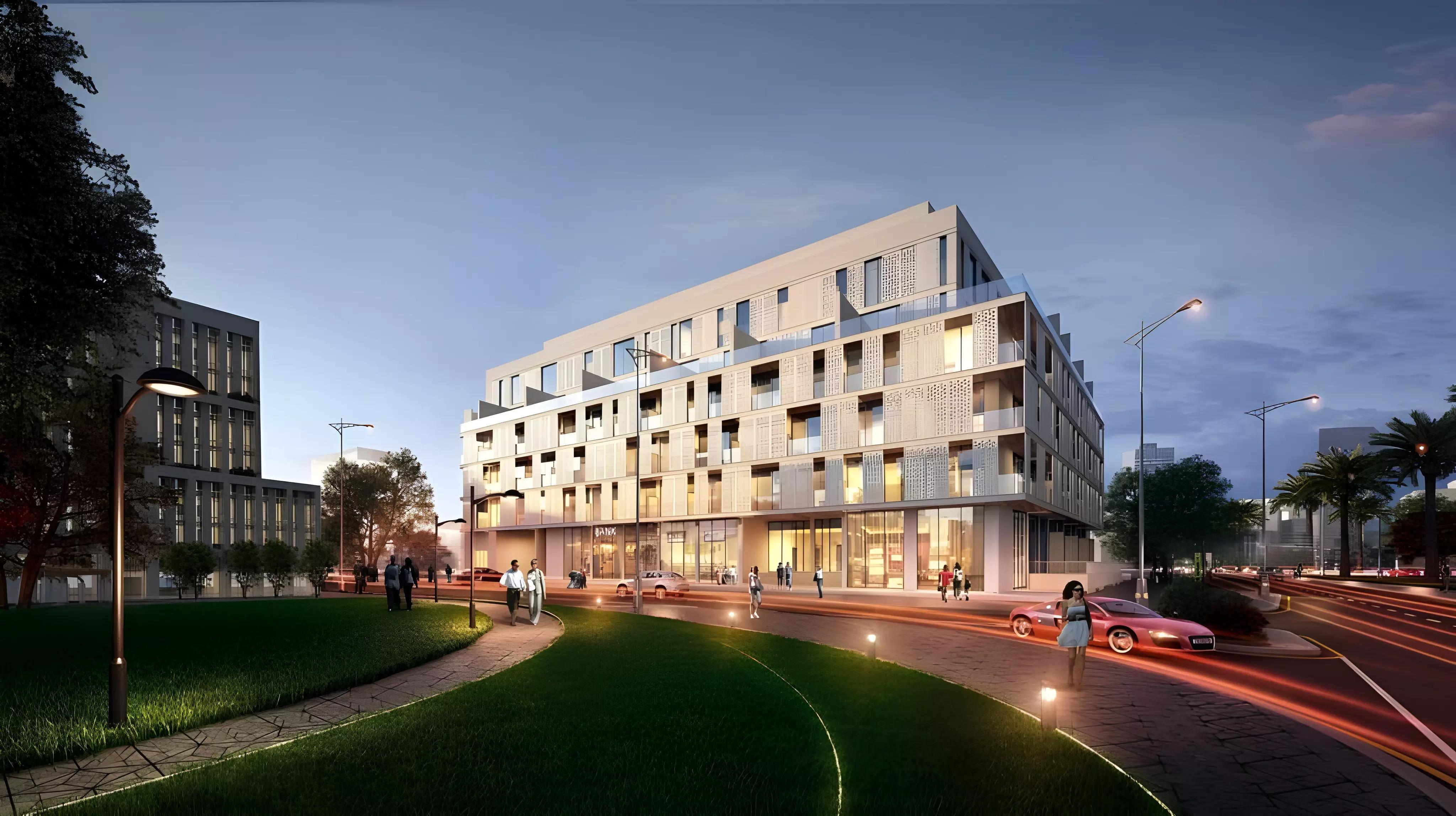 Serenity Lakes 2 residential tower exterior, JVC, Dubai